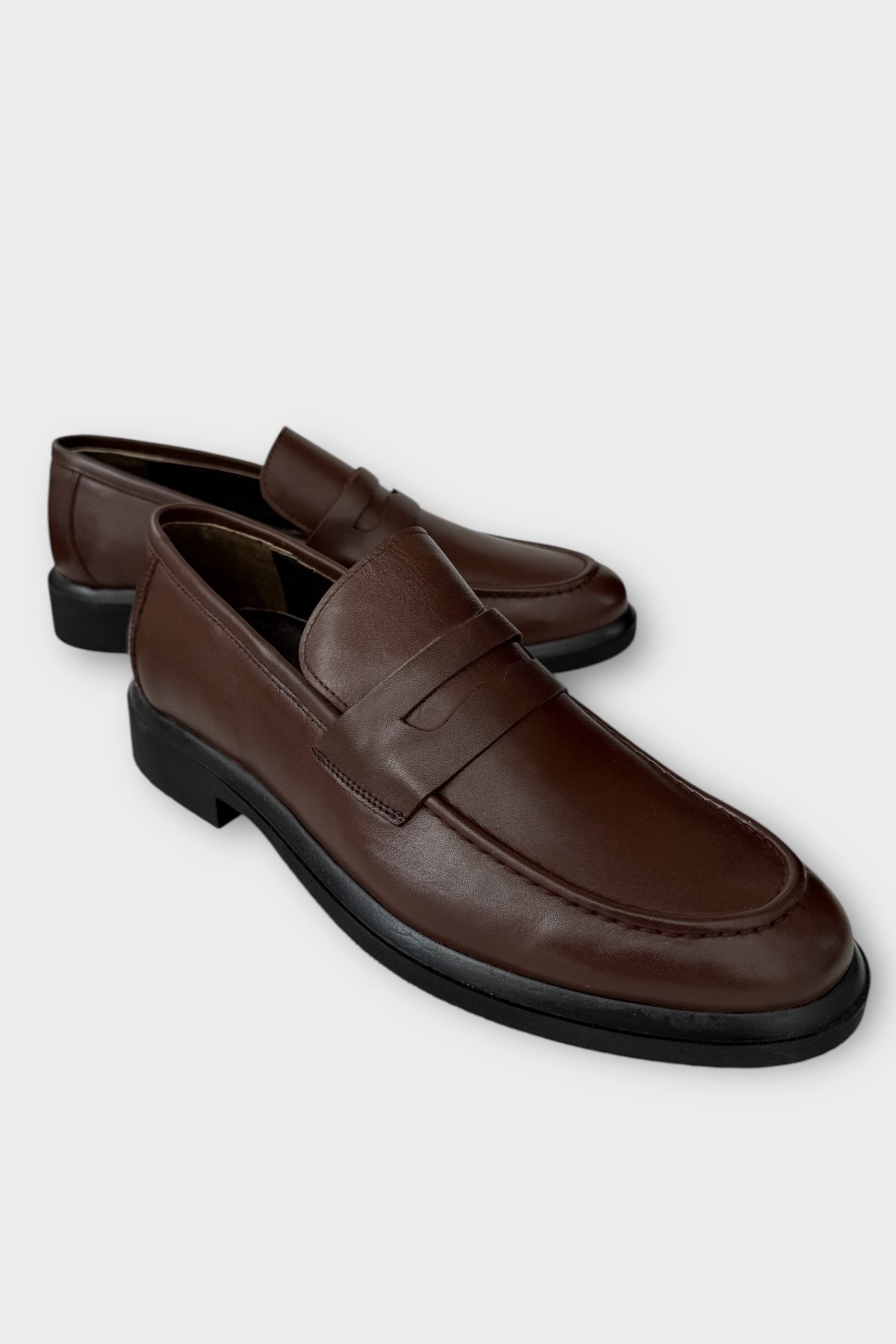 Erkek Hakiki Deri Ayakkabı KAHVERENGİ - Görsel 3