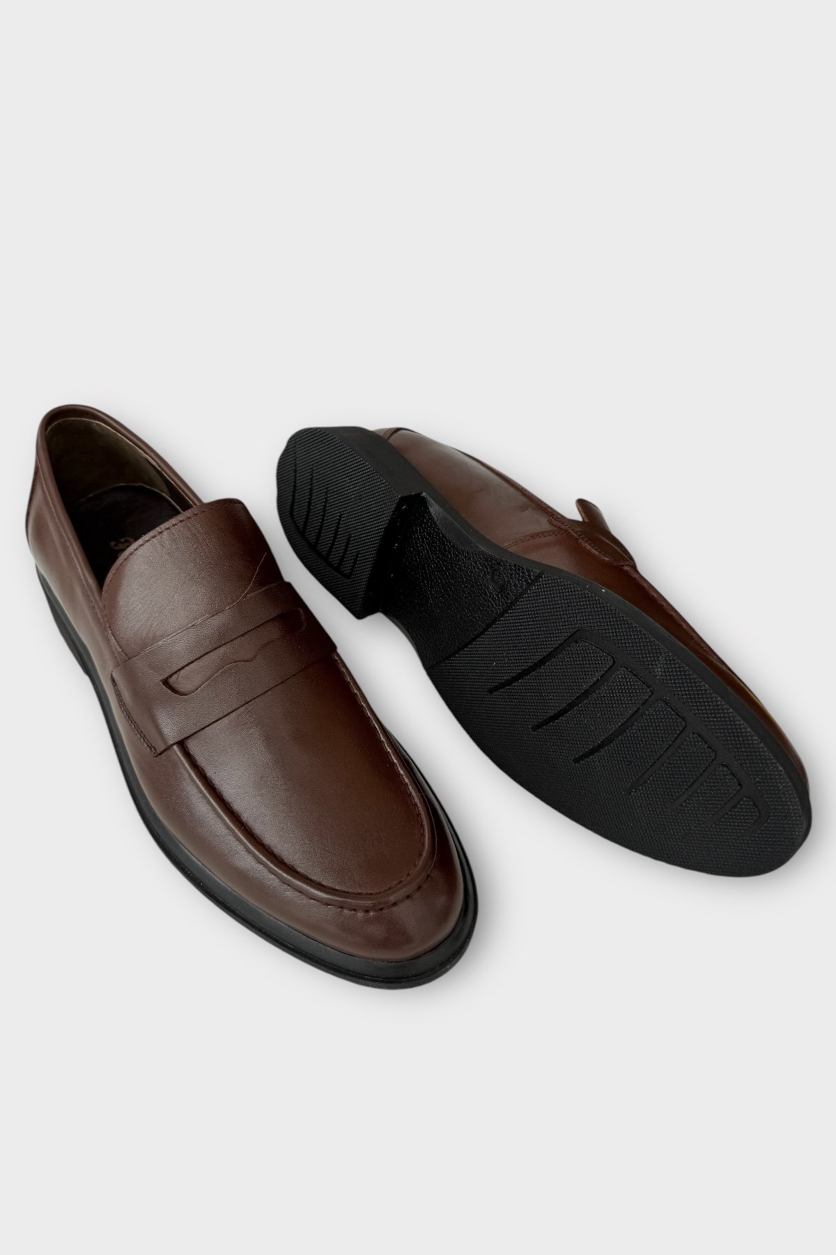 Erkek Hakiki Deri Ayakkabı KAHVERENGİ - Görsel 5