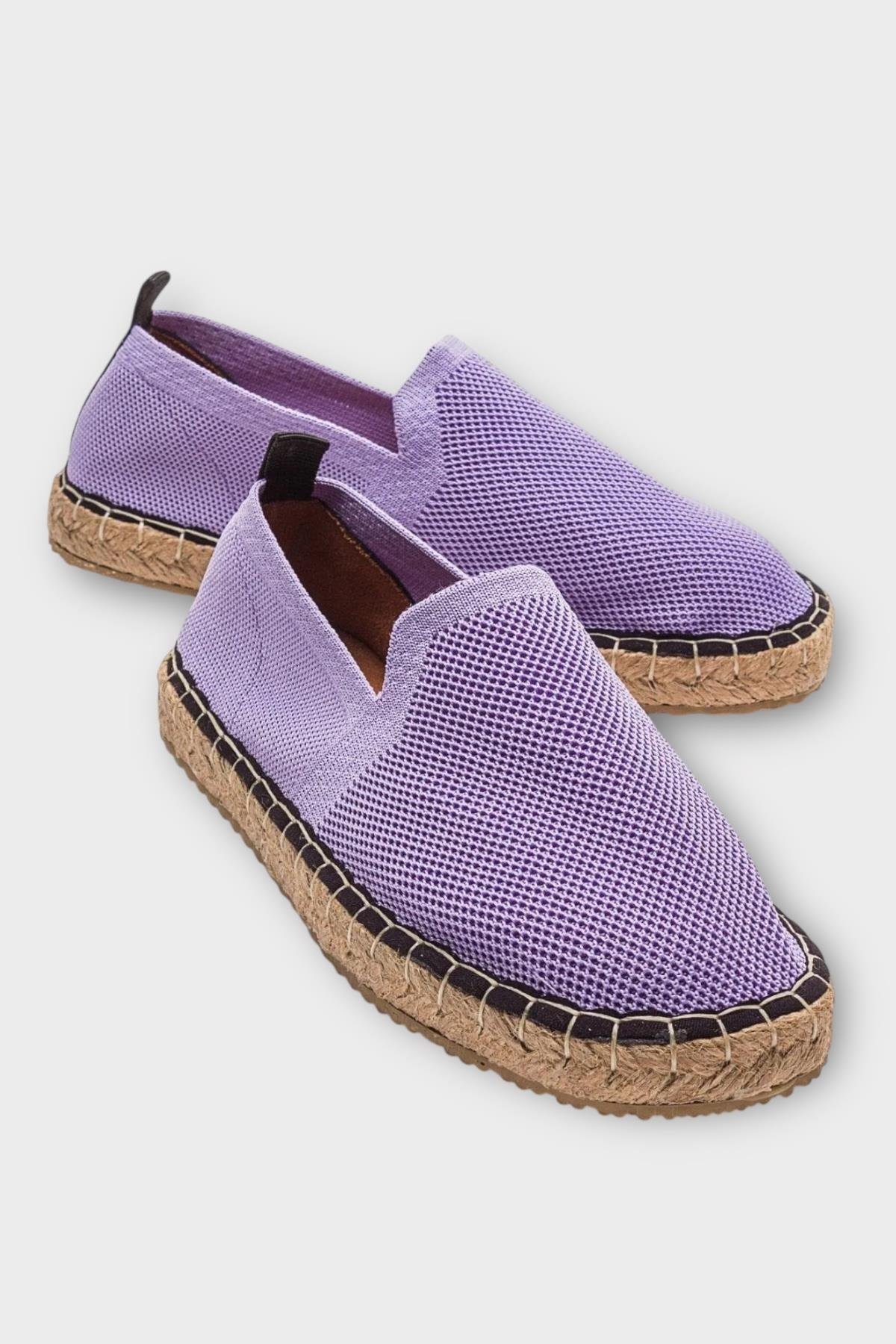 Unisex El Yapımı Triko Espadril Lila - Görsel 2