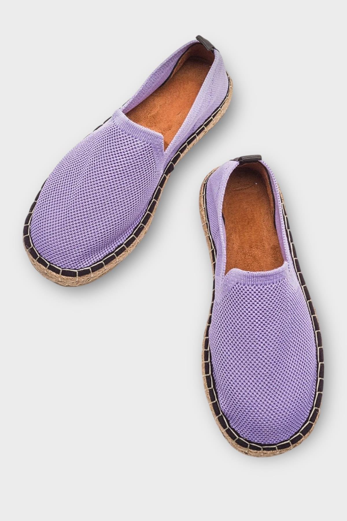 Unisex El Yapımı Triko Espadril Lila - Görsel 4