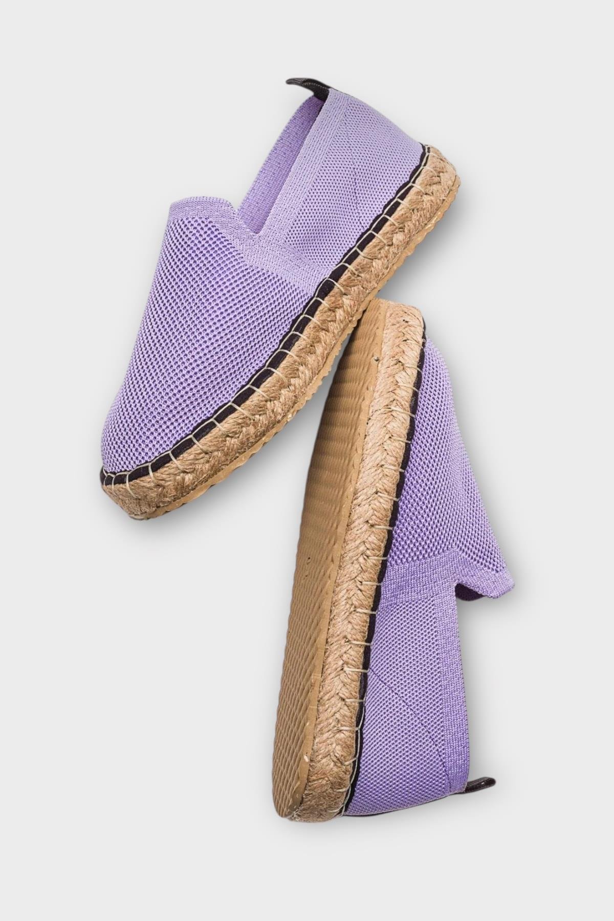 Unisex El Yapımı Triko Espadril Lila - Görsel 5