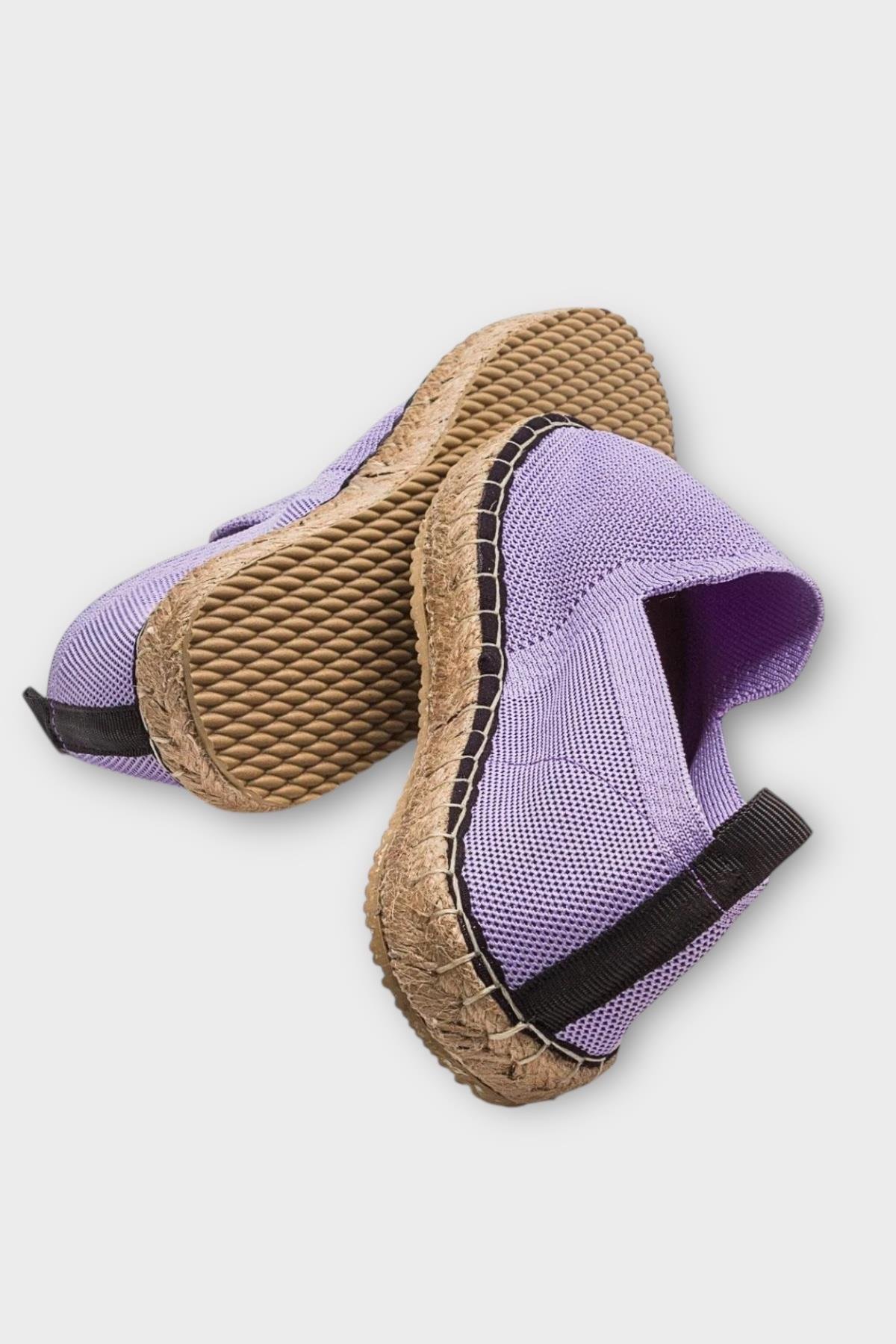 Unisex El Yapımı Triko Espadril Lila - Görsel 6