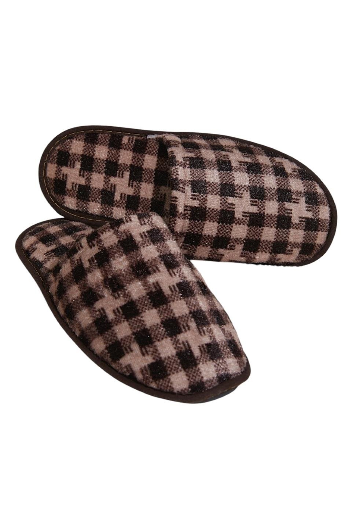 Kışlık Erkek Ev Terliği BEJ - KAHVERENGİ - Görsel 3