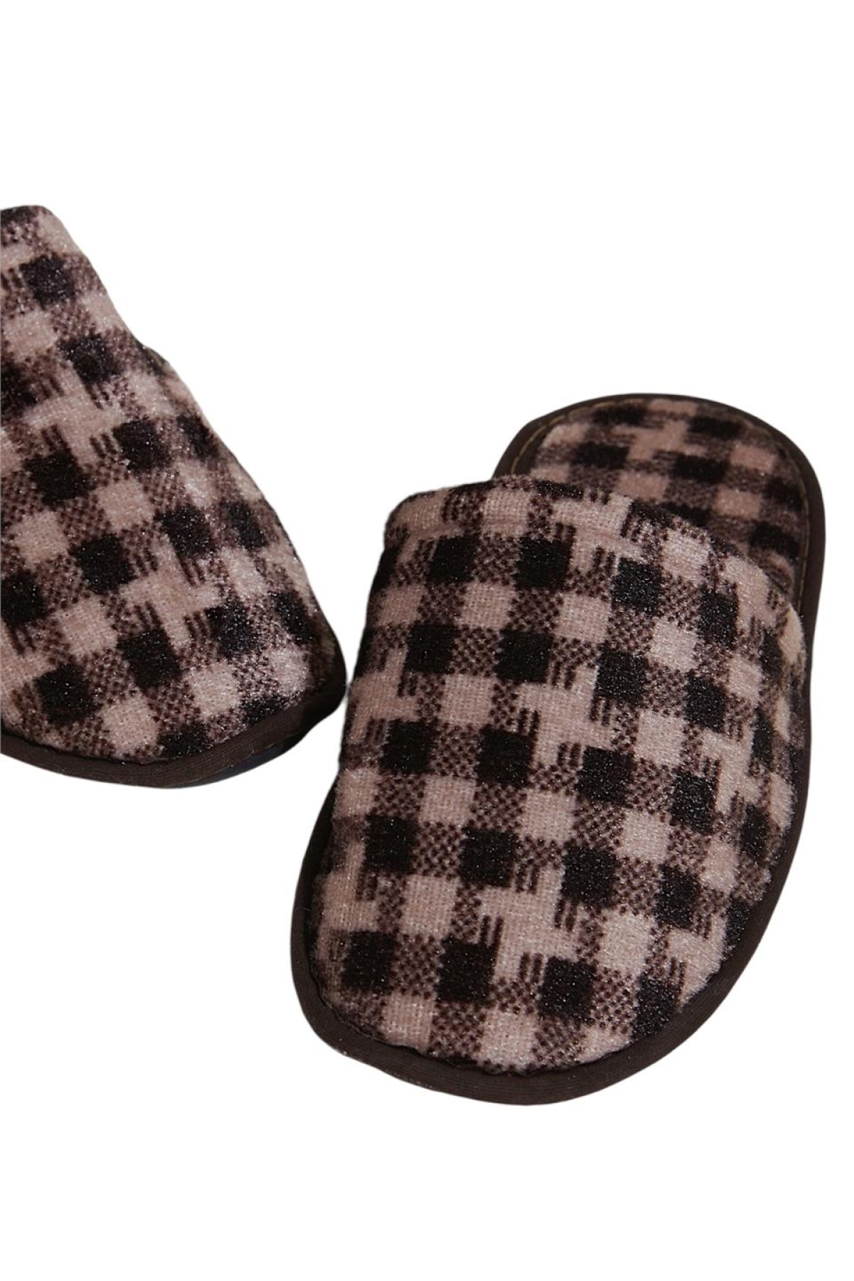 Kışlık Erkek Ev Terliği BEJ - KAHVERENGİ - Görsel 4