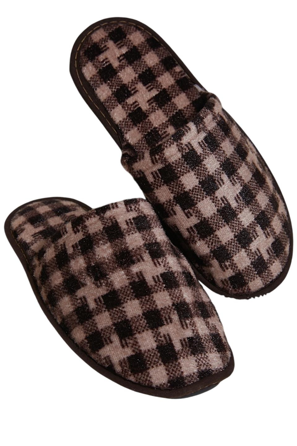 Kışlık Erkek Ev Terliği BEJ - KAHVERENGİ - Görsel 5