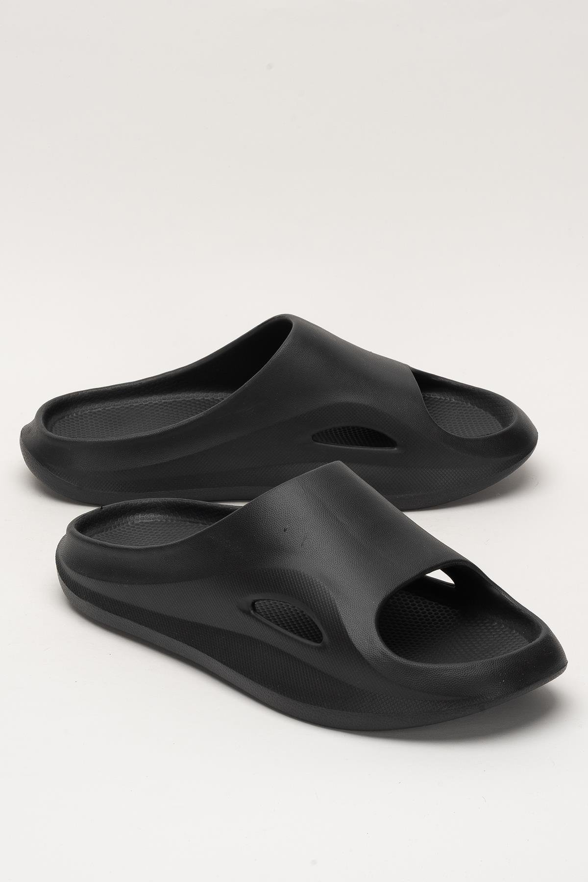 Erkek Eva Rahat Comfort Plaj Yazlık GünlükTerlik SİYAH - Görsel 3