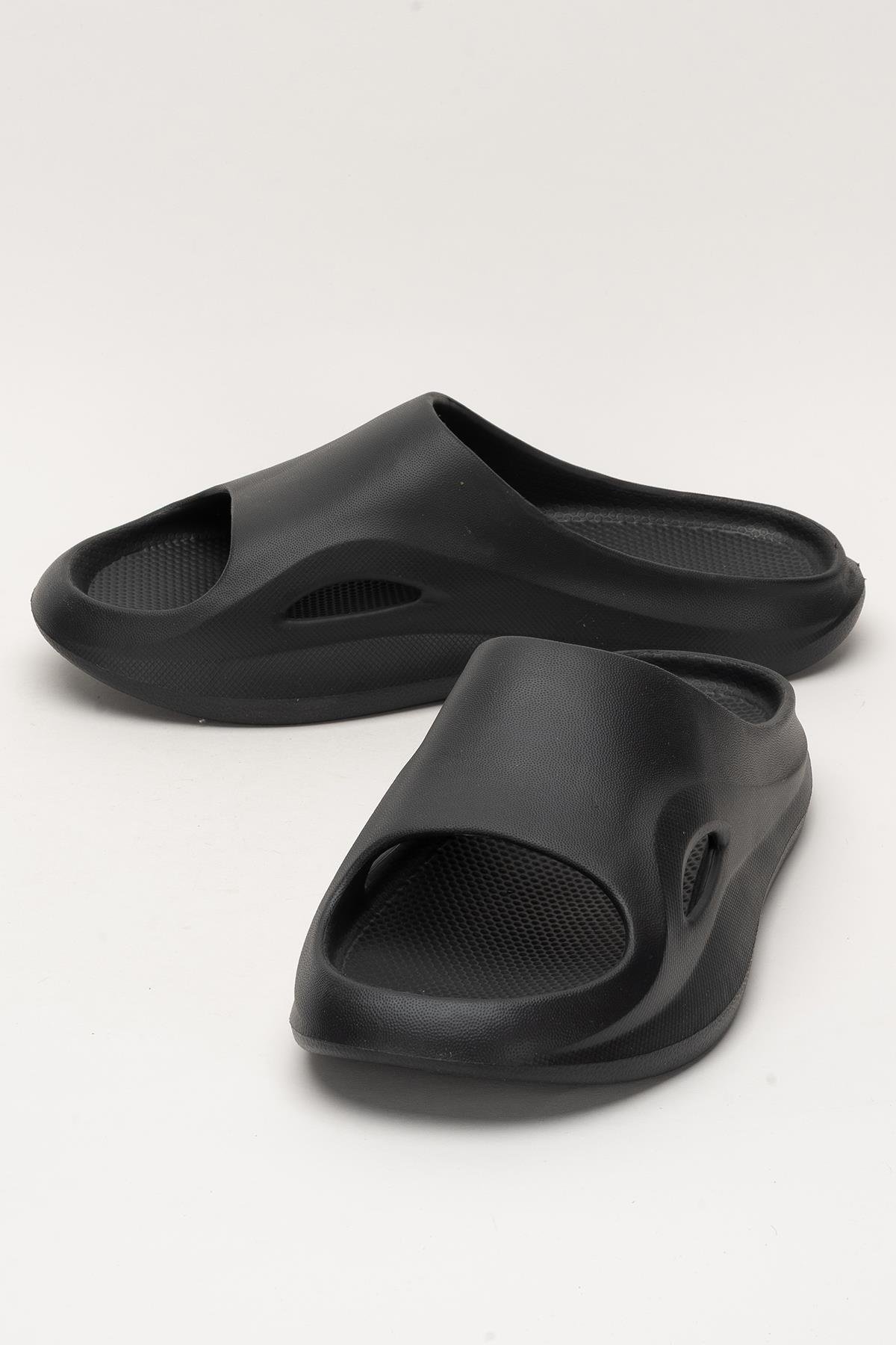 Erkek Eva Rahat Comfort Plaj Yazlık GünlükTerlik SİYAH - Görsel 6