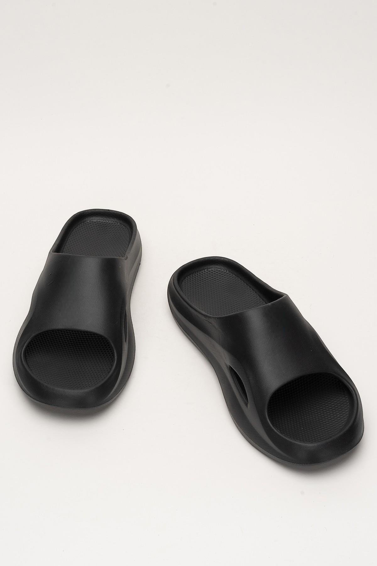 Erkek Eva Rahat Comfort Plaj Yazlık GünlükTerlik SİYAH - Görsel 7