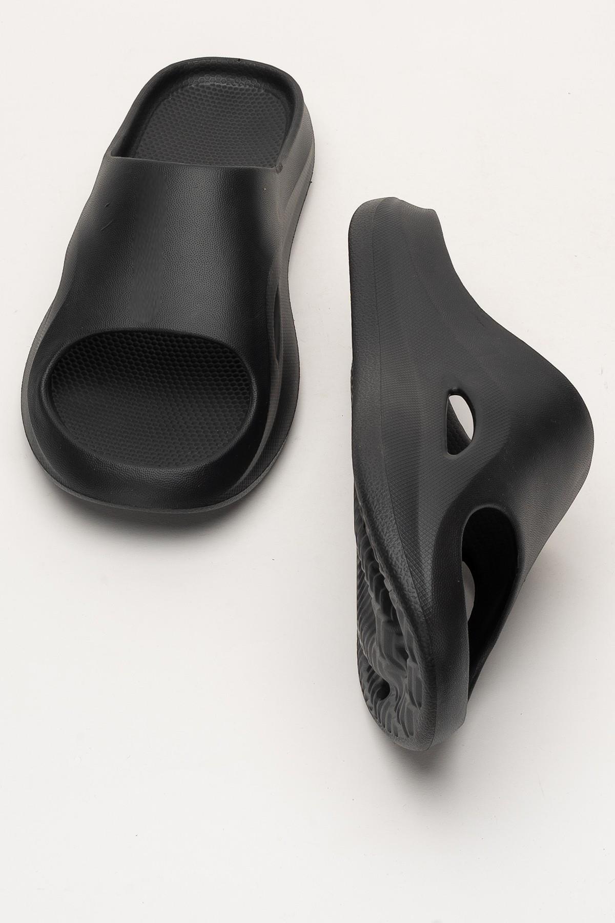 Erkek Eva Rahat Comfort Plaj Yazlık GünlükTerlik SİYAH - Görsel 8