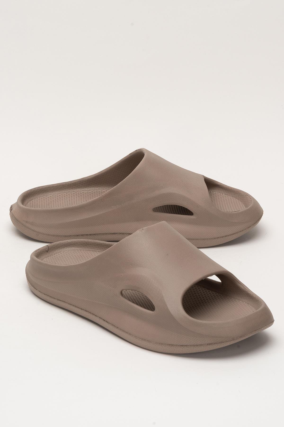 Erkek Eva Rahat Comfort Plaj Yazlık GünlükTerlik KAHVERENGİ - Görsel 3