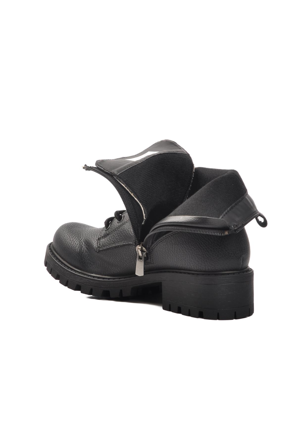 23008 Z Siyah Floter Kadın Bot - Görsel 5