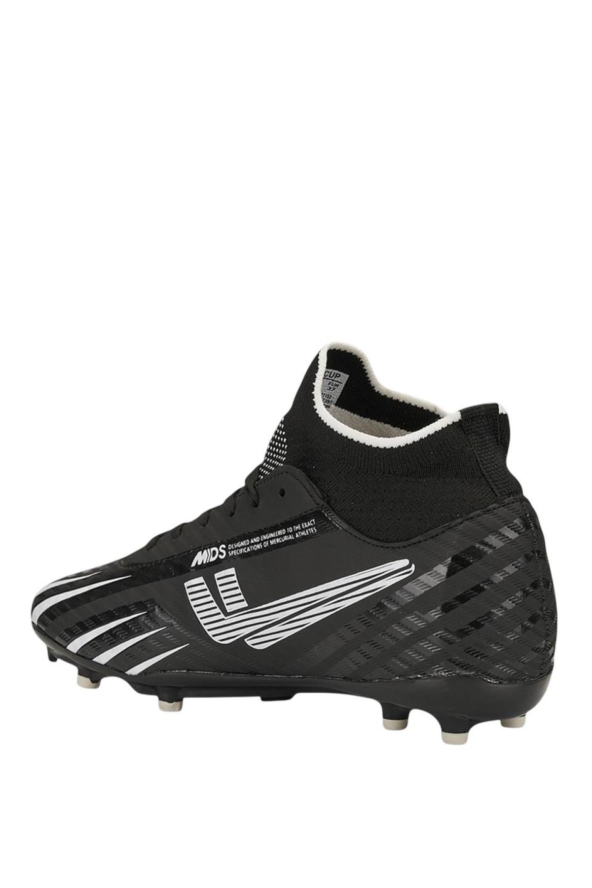 Boğazlı Krampon Çim ve Halı Saha Futbol Ayakkabısı SİYAH - BEYAZ - Görsel 4
