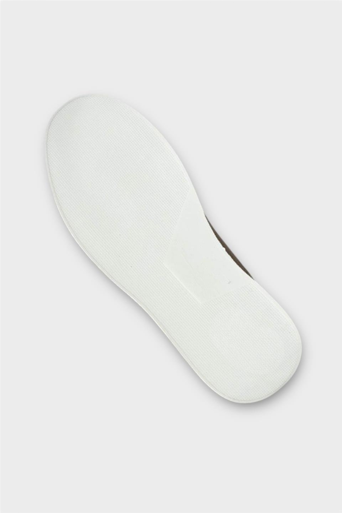 Erkek Keten Gabardin Kumaş Günlük Sneaker Ayakkabı KAHVERENGİ - Görsel 5