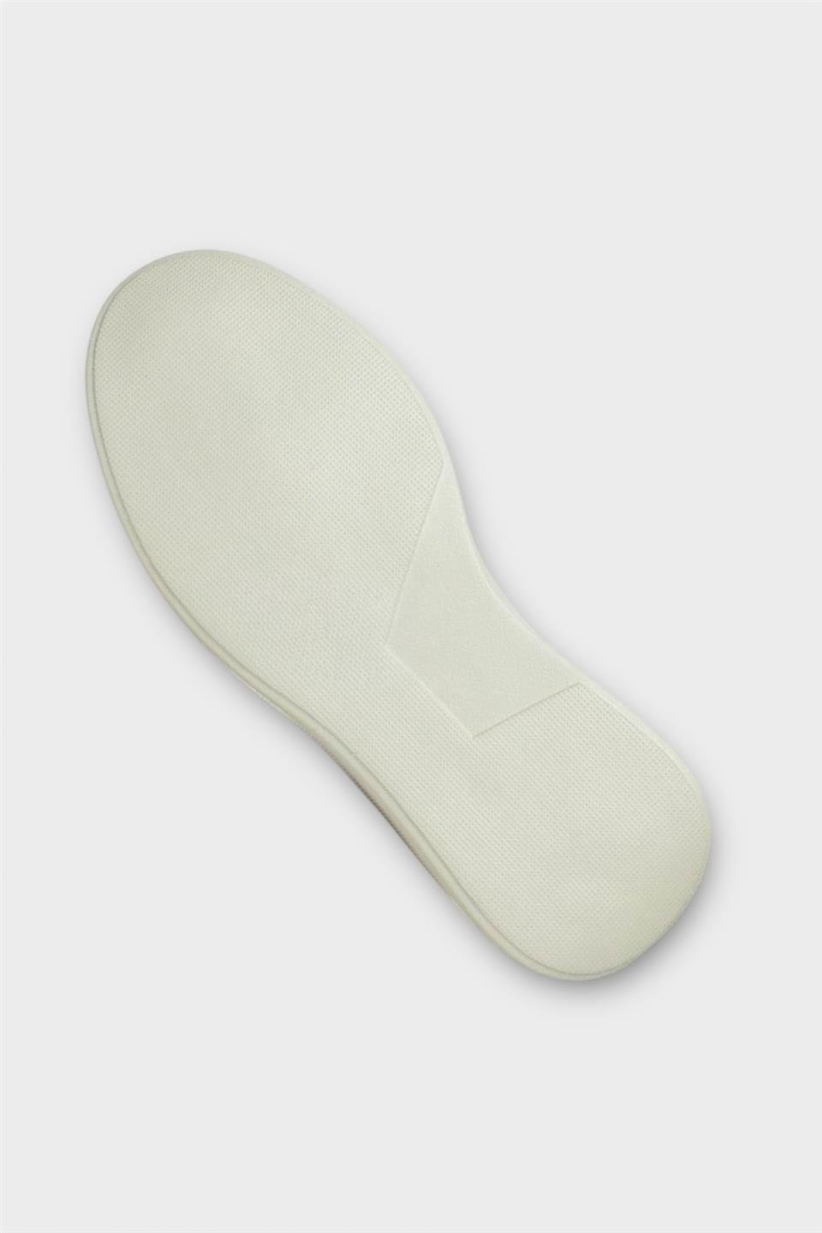 Erkek Keten Gabardin Kumaş Günlük Sneaker Ayakkabı VİZON - Görsel 5