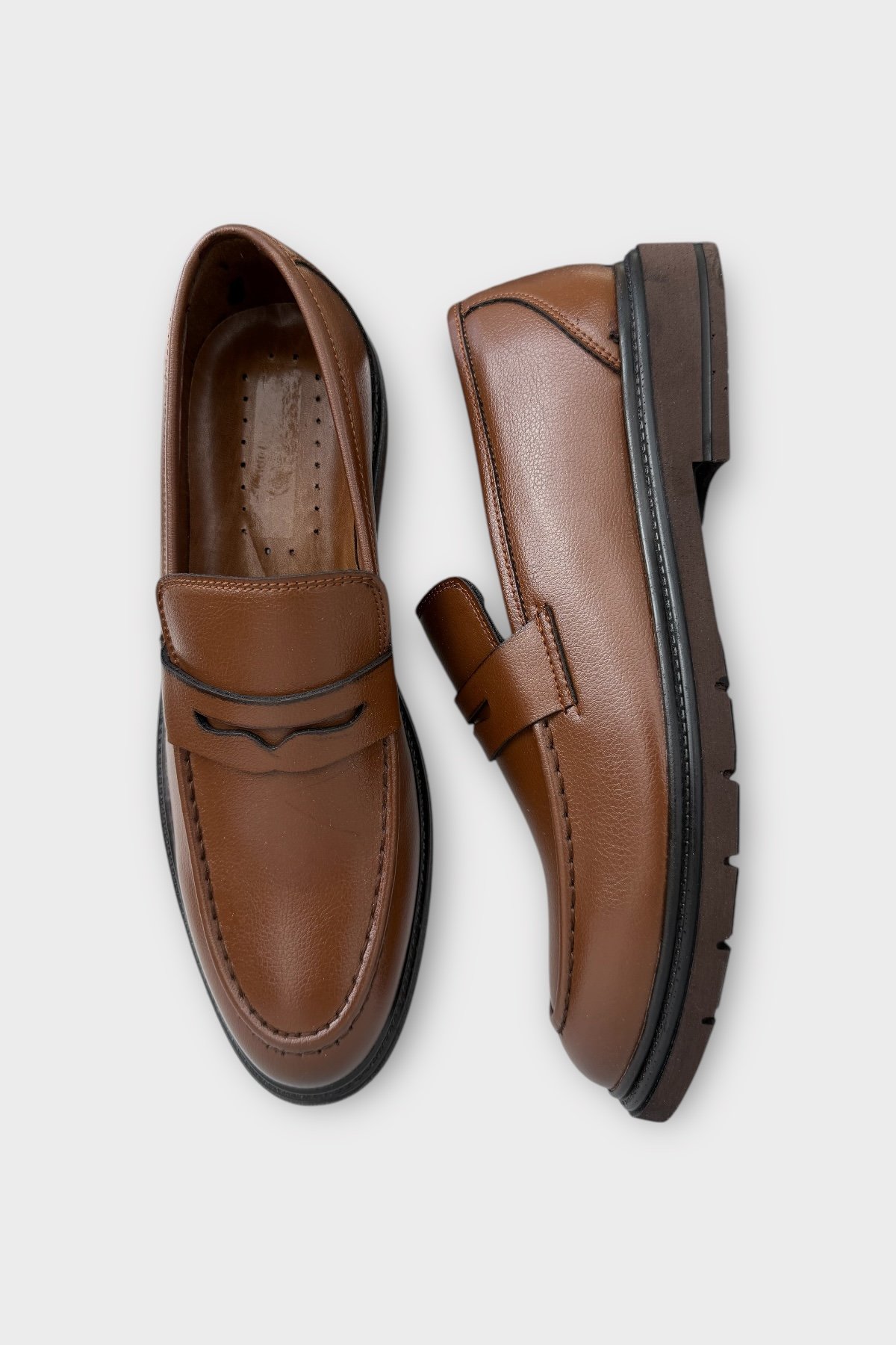 Erkek Deri Görünümlü Günlük Ayakkabı TABA - Görsel 7