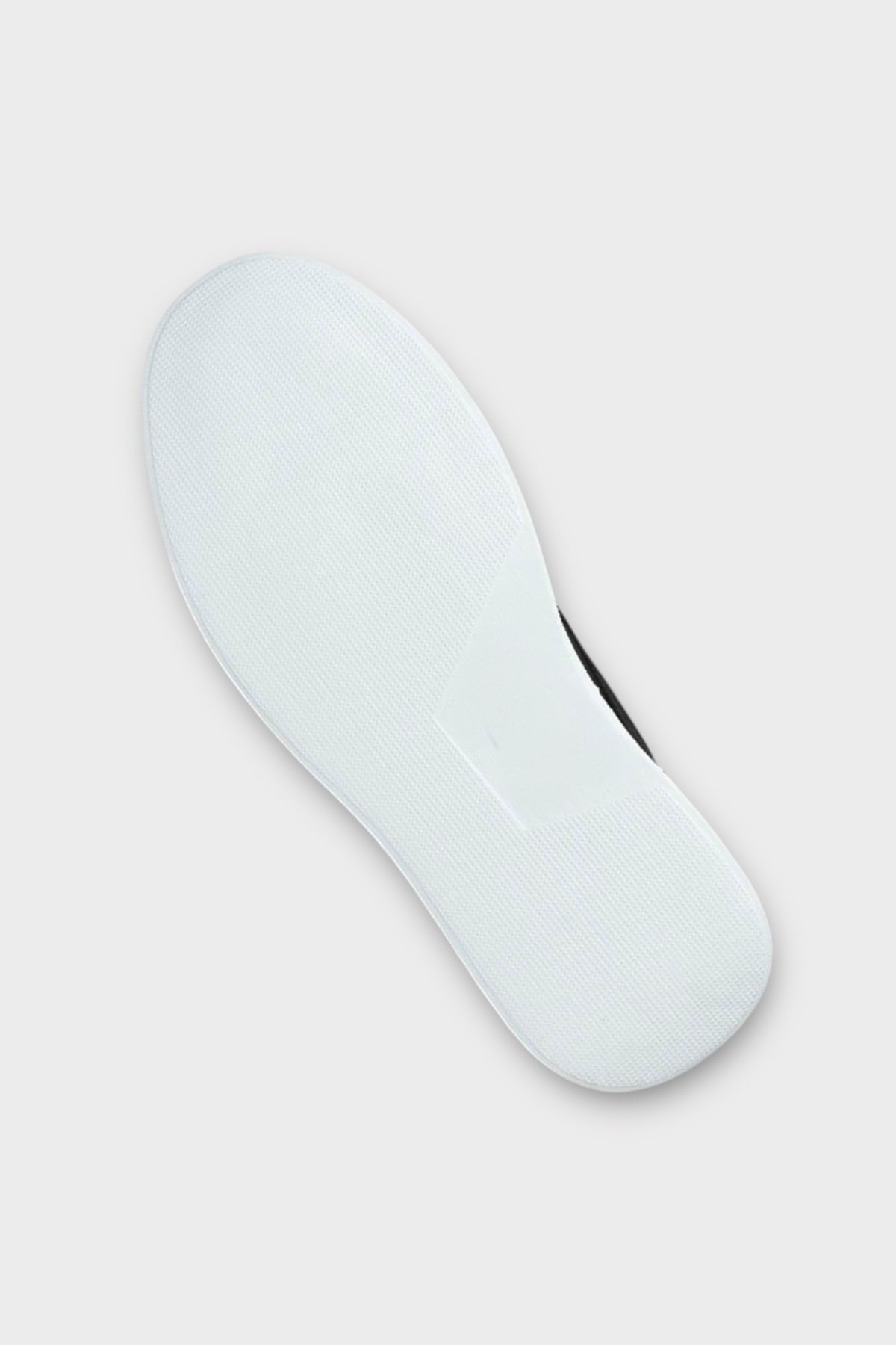 Erkek Keten Gabardin Kumaş Günlük Sneaker Ayakkabı SİYAH - BEYAZ - Görsel 5