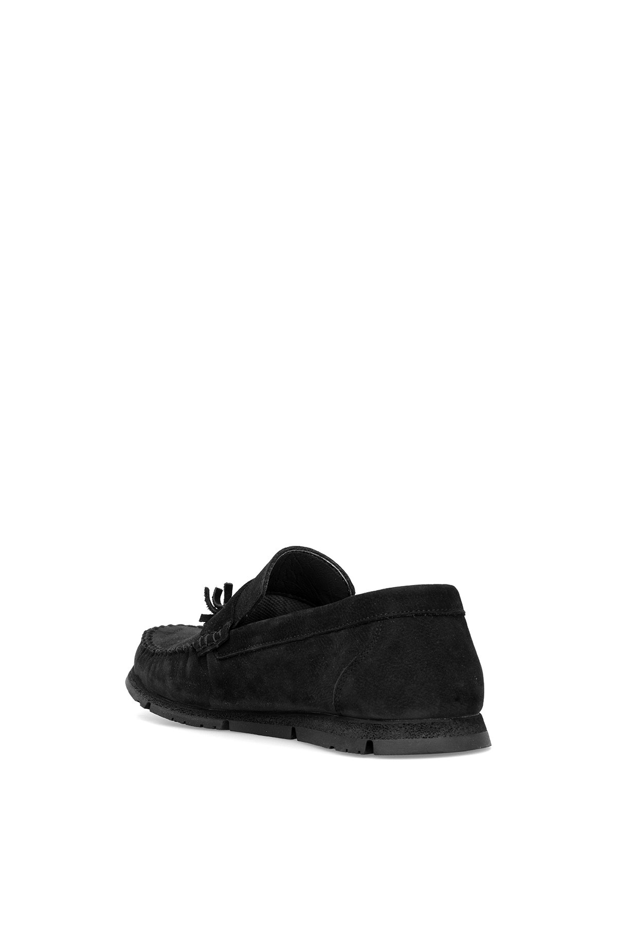 Elit MZV2009N Erkek Hakiki Nubuk Deri Casual Ayakkabı Siyah - Görsel 5