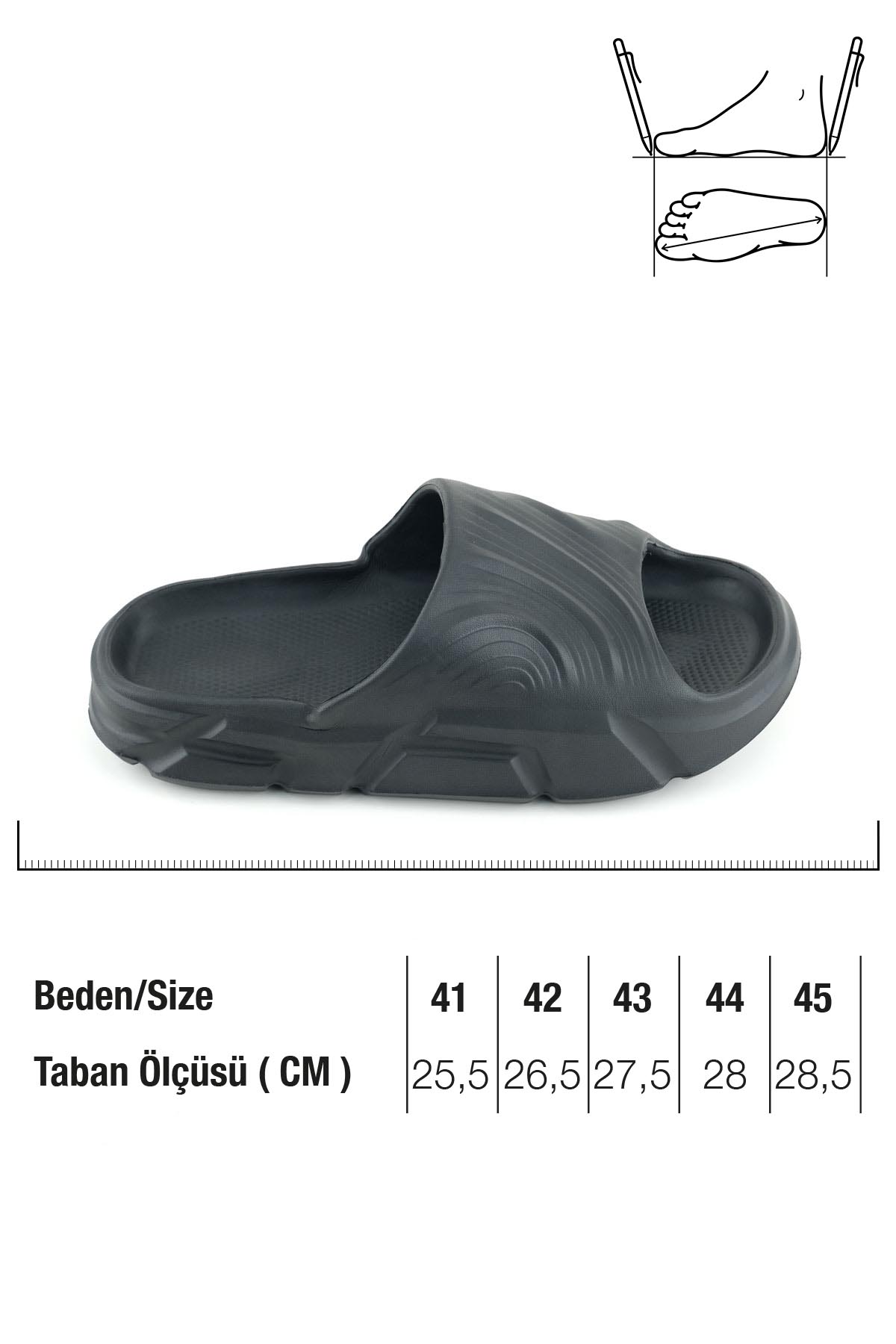 Yazlık Erkek Eva Banyo Bahçe Islak Zemine Uygun Terlik - Görsel 3