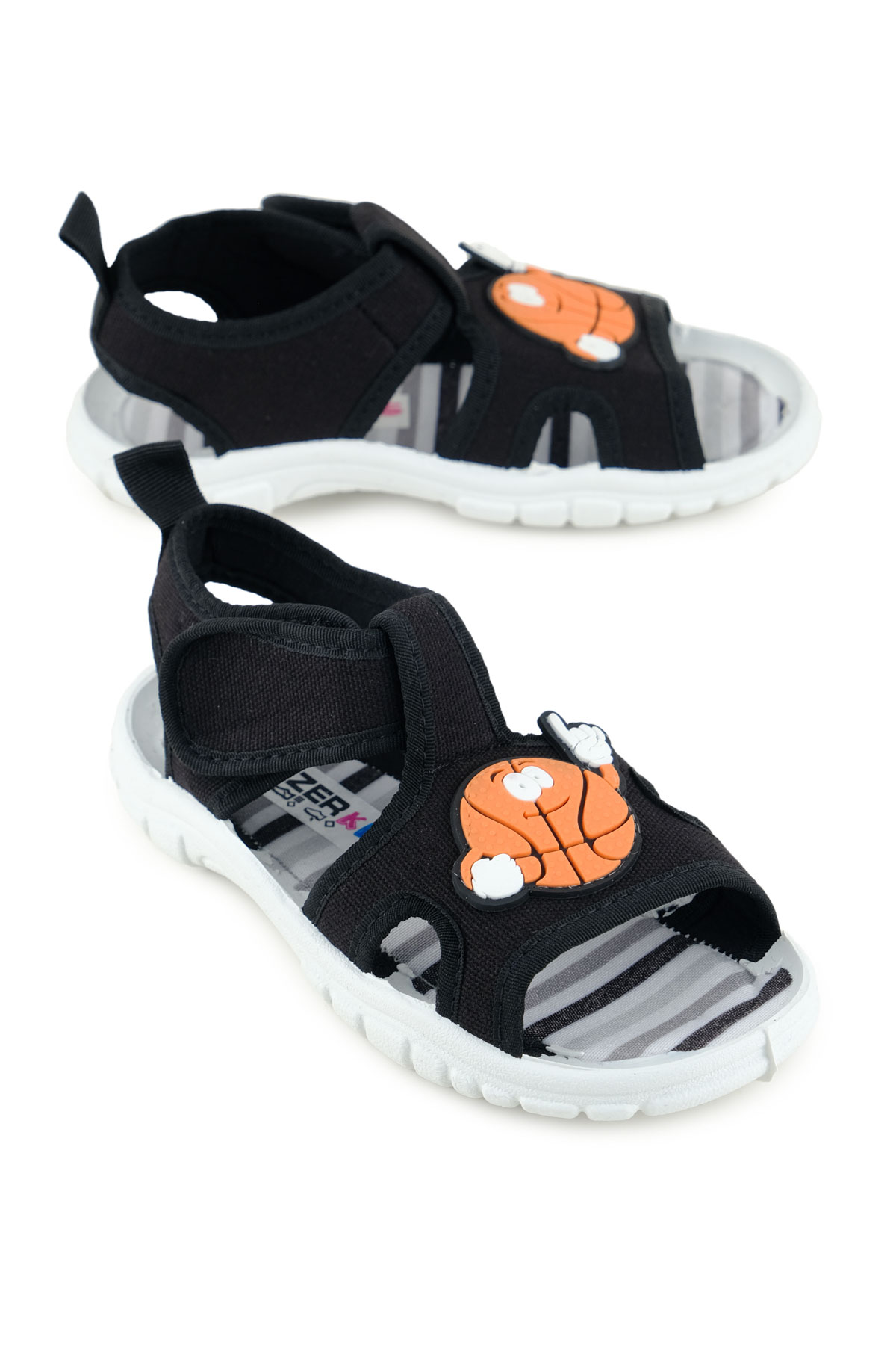 Gezer Gezer Siyah Erkek Çocuk Yazlık Rahat Taban Tek Cırt Cırtlı Ayarlanabilir Günlük Sandalet Sandalet & Terlik | Flo Siyah - 2. görsel