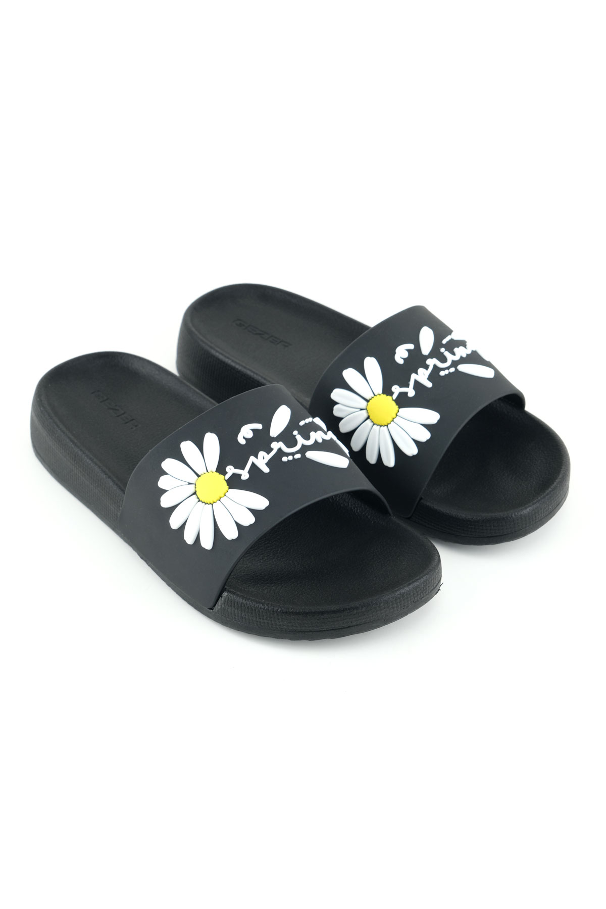 Kadın Yazlık Papatya Tasarım PU Rahat Taban Ev Banyo Havuz Plaj Terlik - Görsel 4