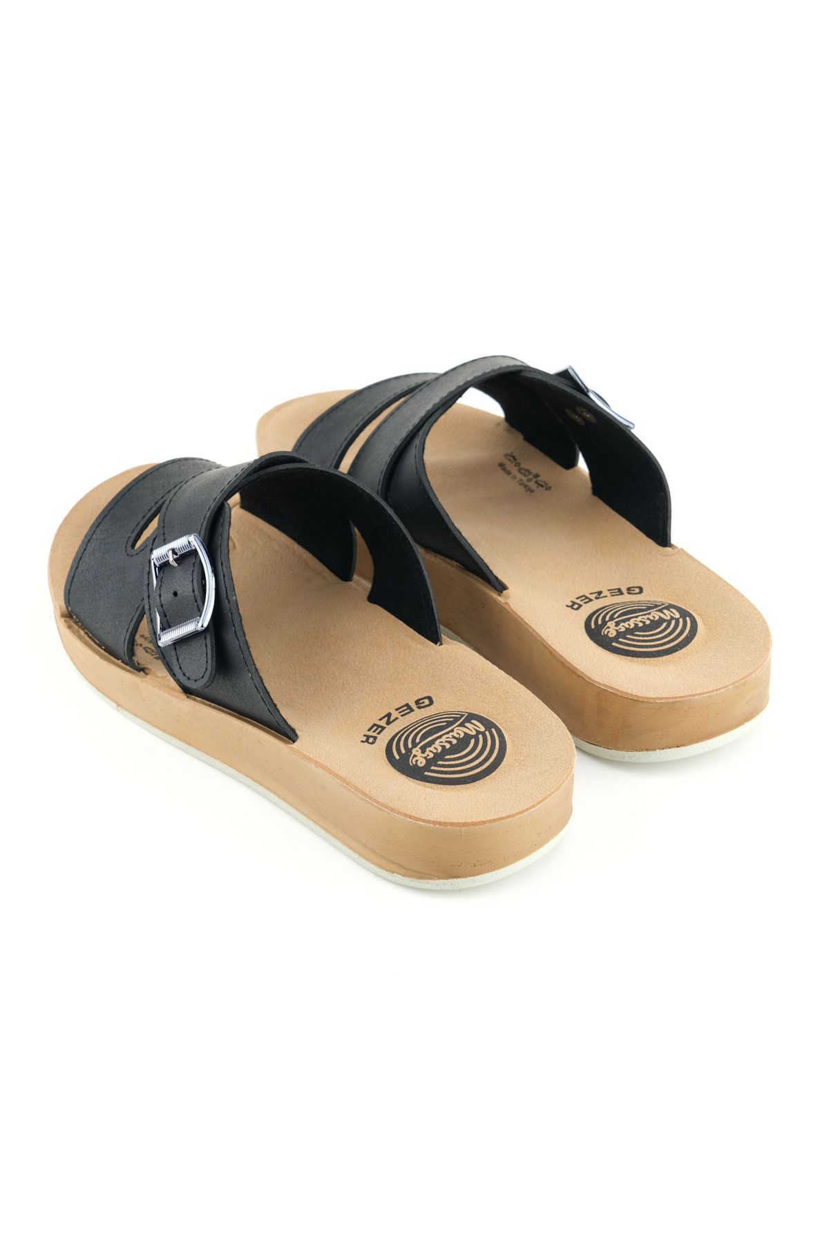 Kadın Yazlık Alt Taban PU Suni Deri Tek Toka Ayarlanabilir Rahat Masaj Taban Günlük Terlik - Görsel 5