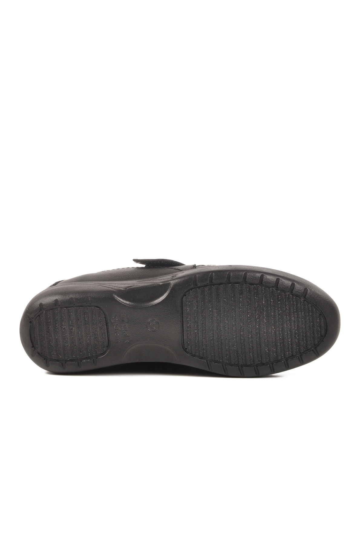 Siyah Hakiki Deri Cırtlı Anatomik Kadın Casual Ayakkabı 42633 Z - Görsel 6