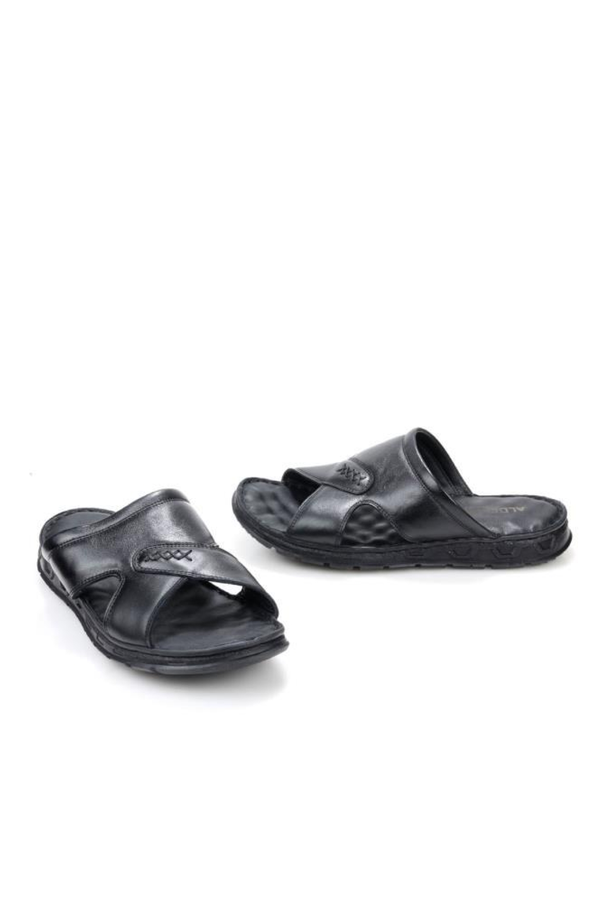 Aldmr 803 Ortopedik Erkek Masaj Tabanlı Hakiki Deri Terlik - Görsel 4
