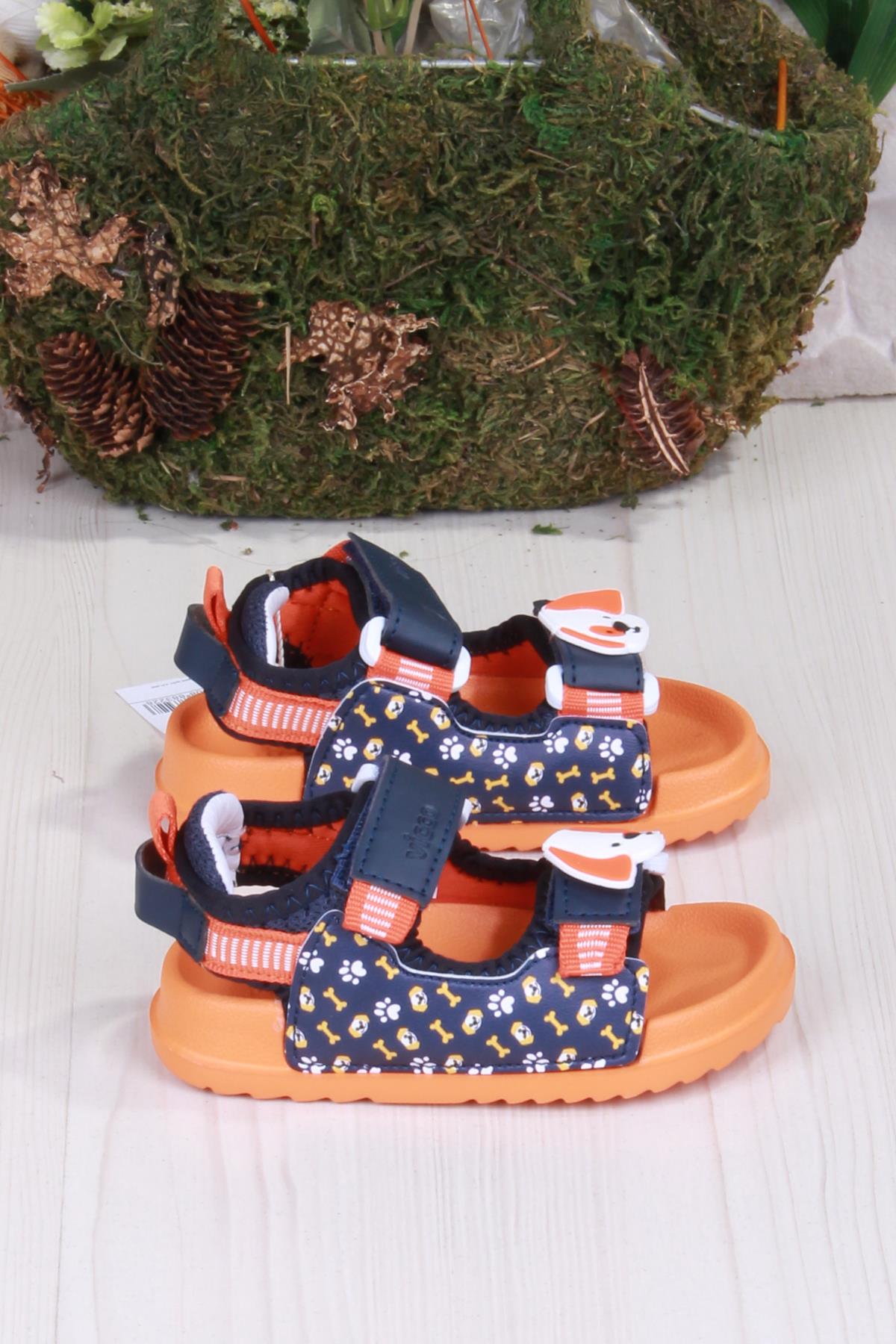 332.B25Y.250 Lacivert İnkago Anatomik Erkek Çocuk Sandalet - Görsel 3