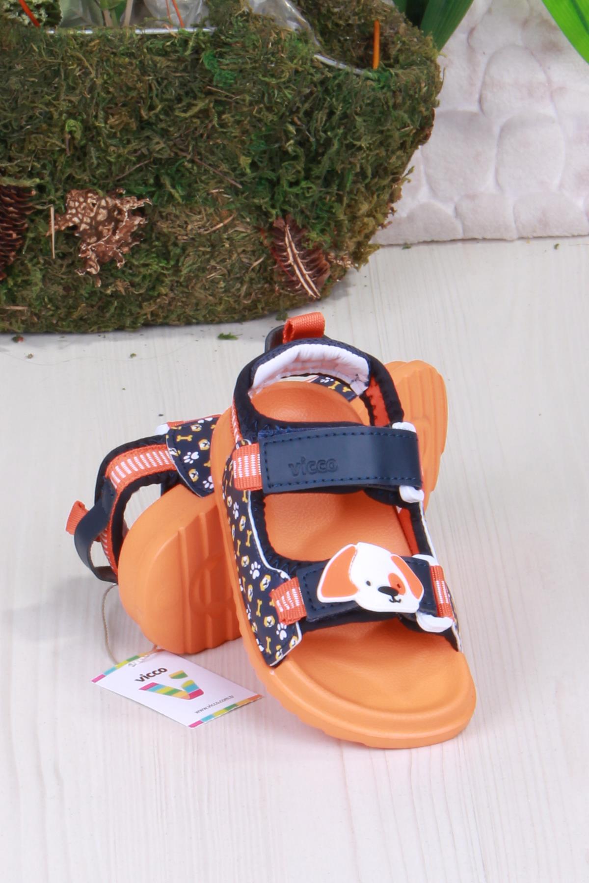 332.B25Y.250 Lacivert İnkago Anatomik Erkek Çocuk Sandalet - Görsel 5