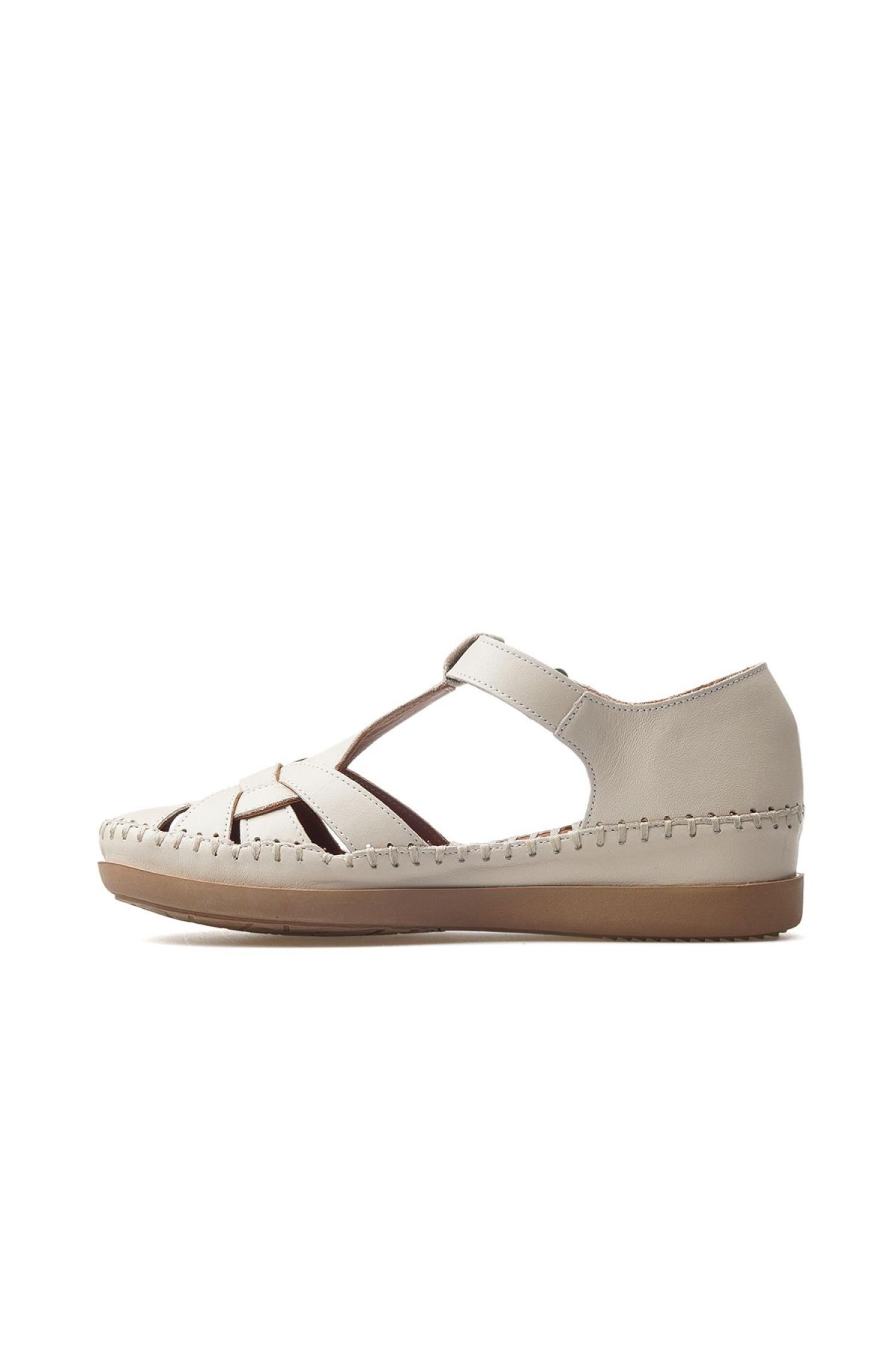 25033541Y Kadın Deri Sandalet - Görsel 3