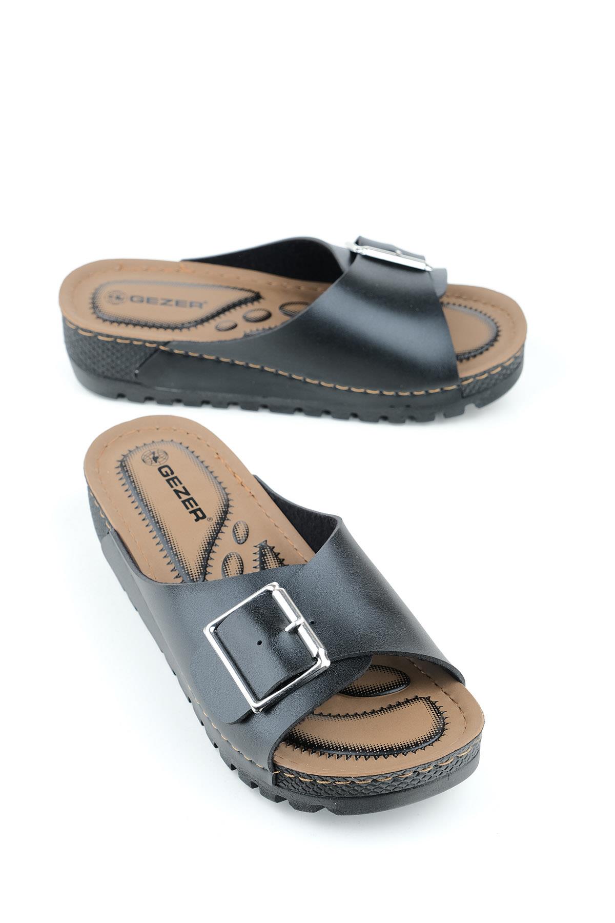 13035 Kadın Ortopedik Günlük Tokalı Terlik - Görsel 2