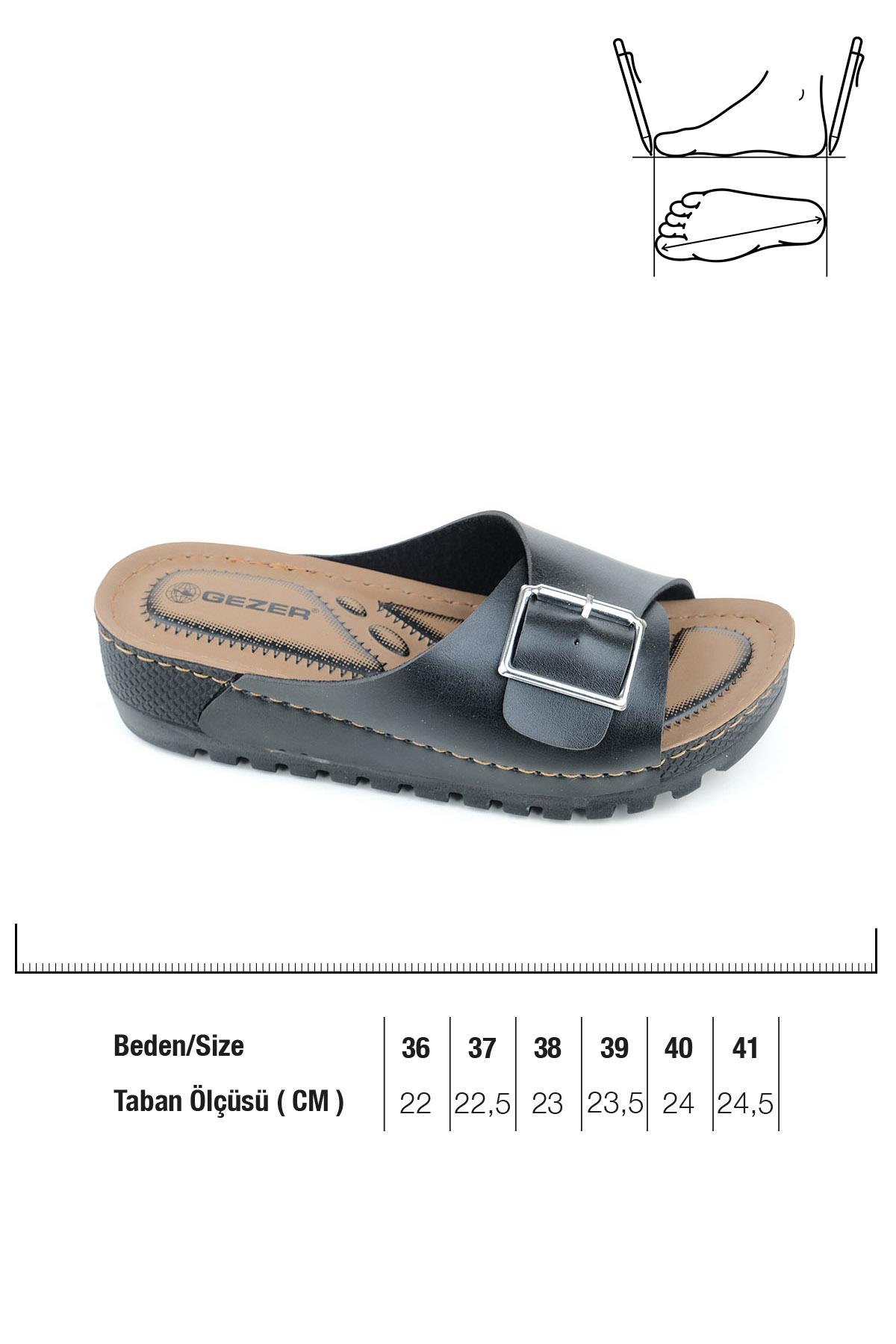 13035 Kadın Ortopedik Günlük Tokalı Terlik - Görsel 3