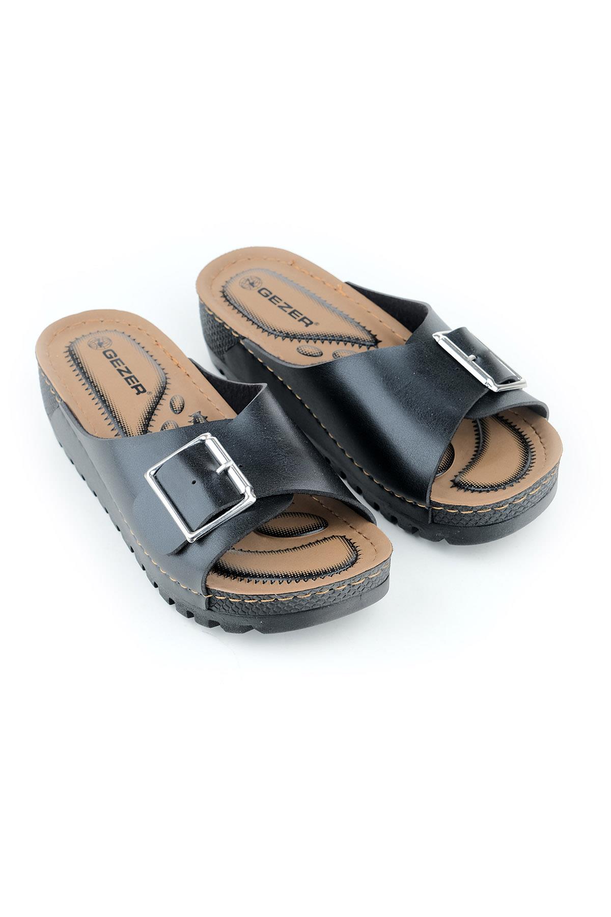 13035 Kadın Ortopedik Günlük Tokalı Terlik - Görsel 4