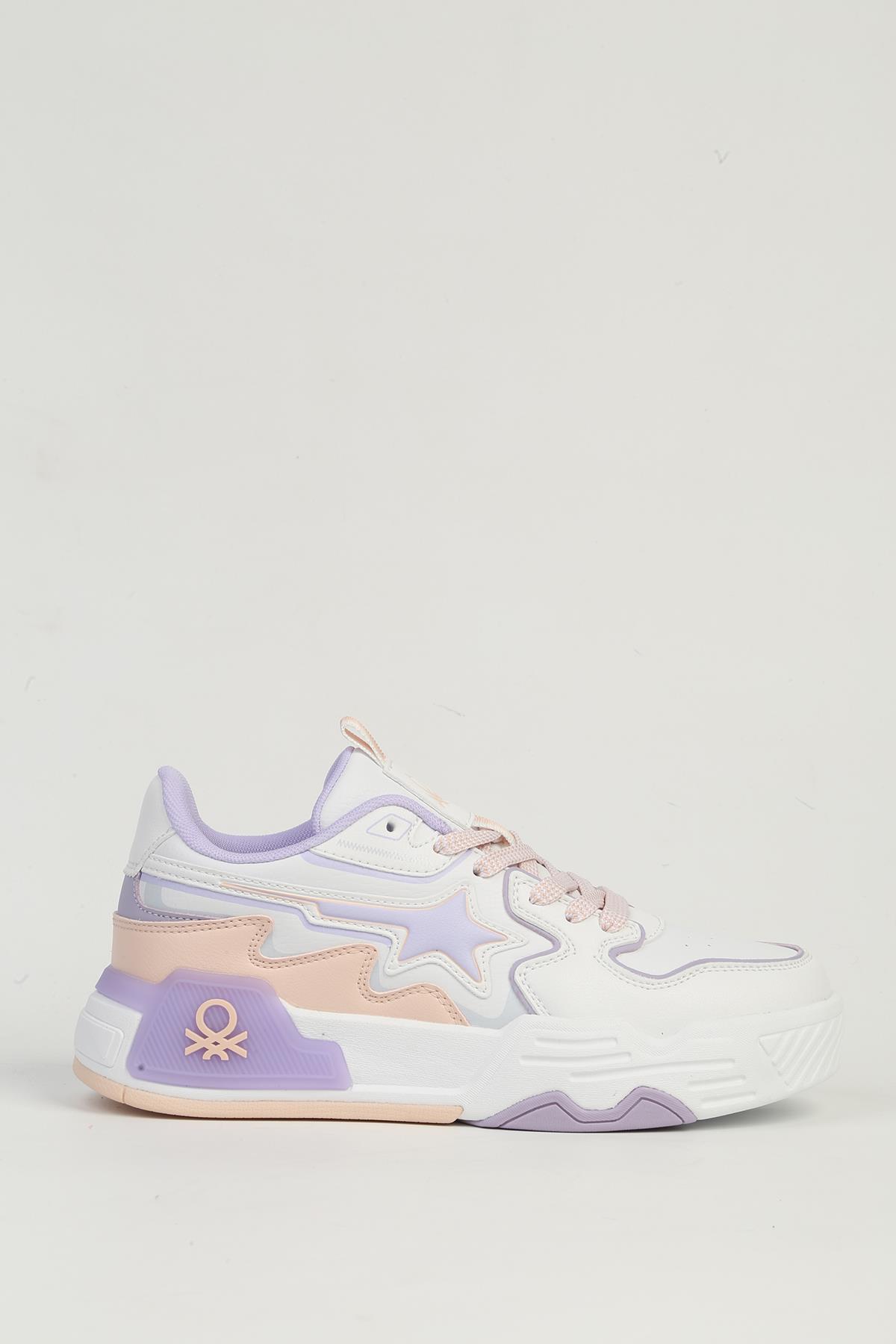 Beyaz Pudra Kadın Spor Ayakkabı İTHAL BNI-11512 - Görsel 2