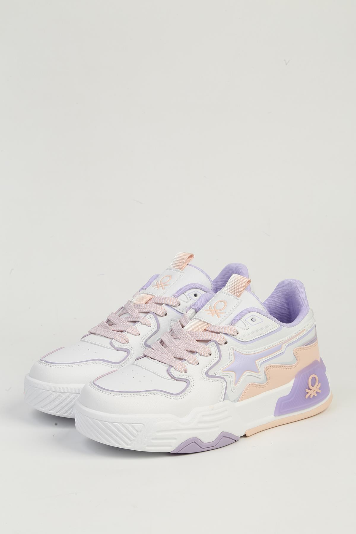 Beyaz Pudra Kadın Spor Ayakkabı İTHAL BNI-11512 - Görsel 5
