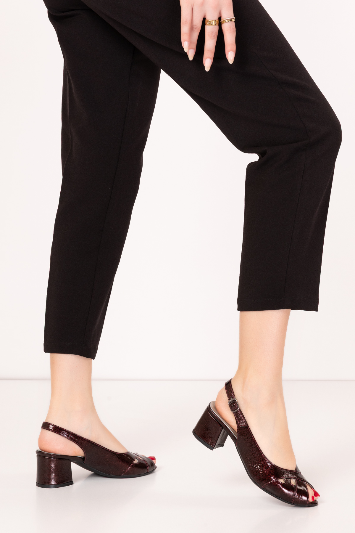 Gondol Kadın Hakiki Deri Klasik Topuklu Ayakkabı vdt.30 - Görsel 4