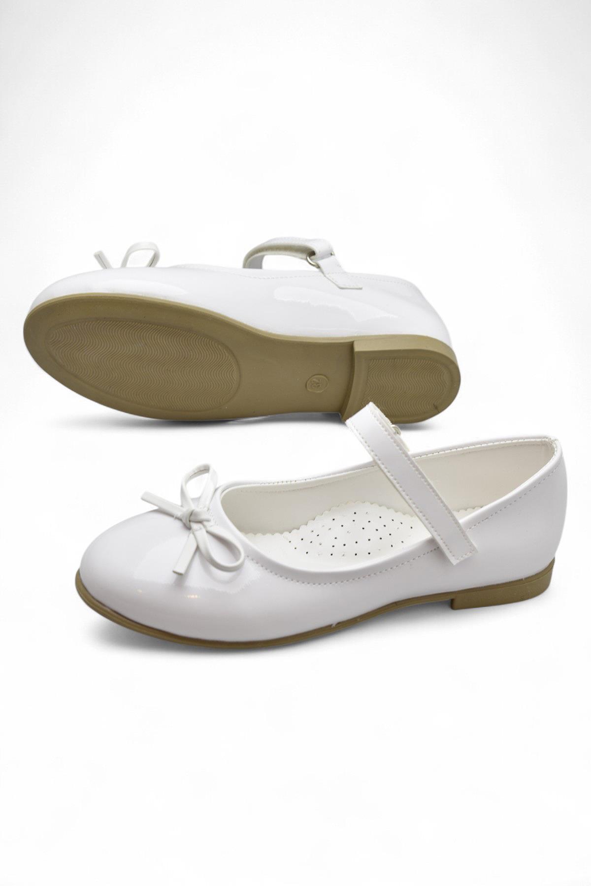5953 Rahat Taban Tokalı Kız Çocuk Babet Ayakkabı Düğün Abiye Nişan Ayakkabısı - Görsel 3