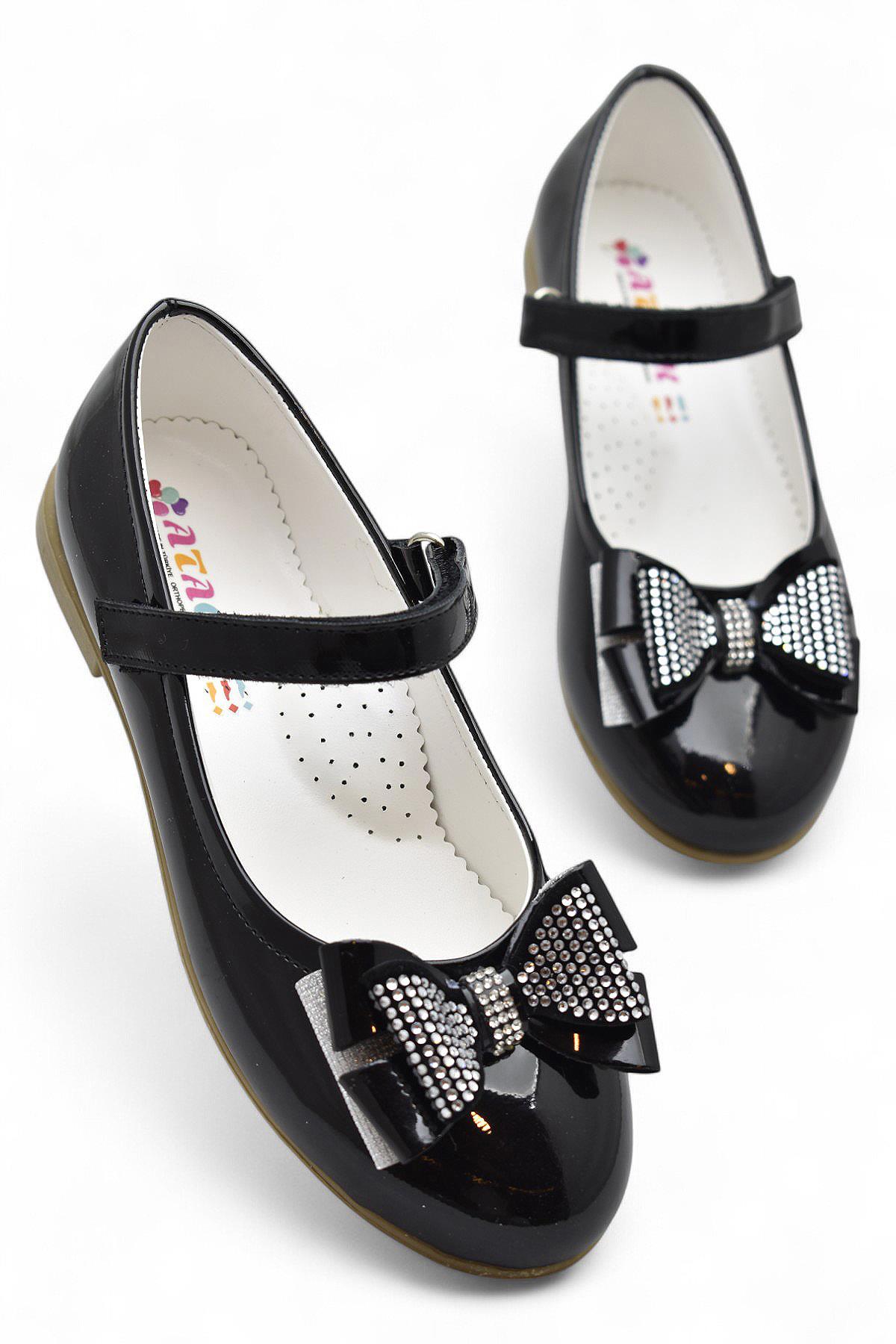 5952 Rahat Taban Tokalı Kız Çocuk Babet Ayakkabı Düğün Abiye Nişan Ayakkabısı - Görsel 3