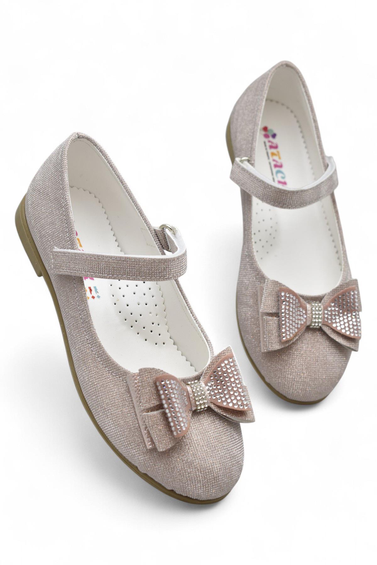 5952 Rahat Taban Tokalı Kız Çocuk Babet Ayakkabı Düğün Abiye Nişan Ayakkabısı - Görsel 2