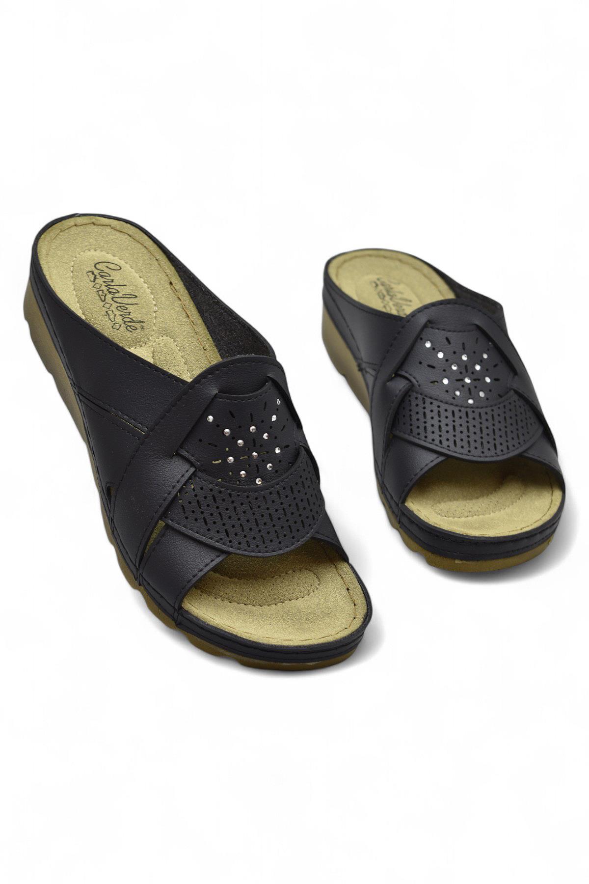 160149 CV TAM Ortopedik Taban Günlük Kadın Terlik Anatomik Taban - Görsel 3