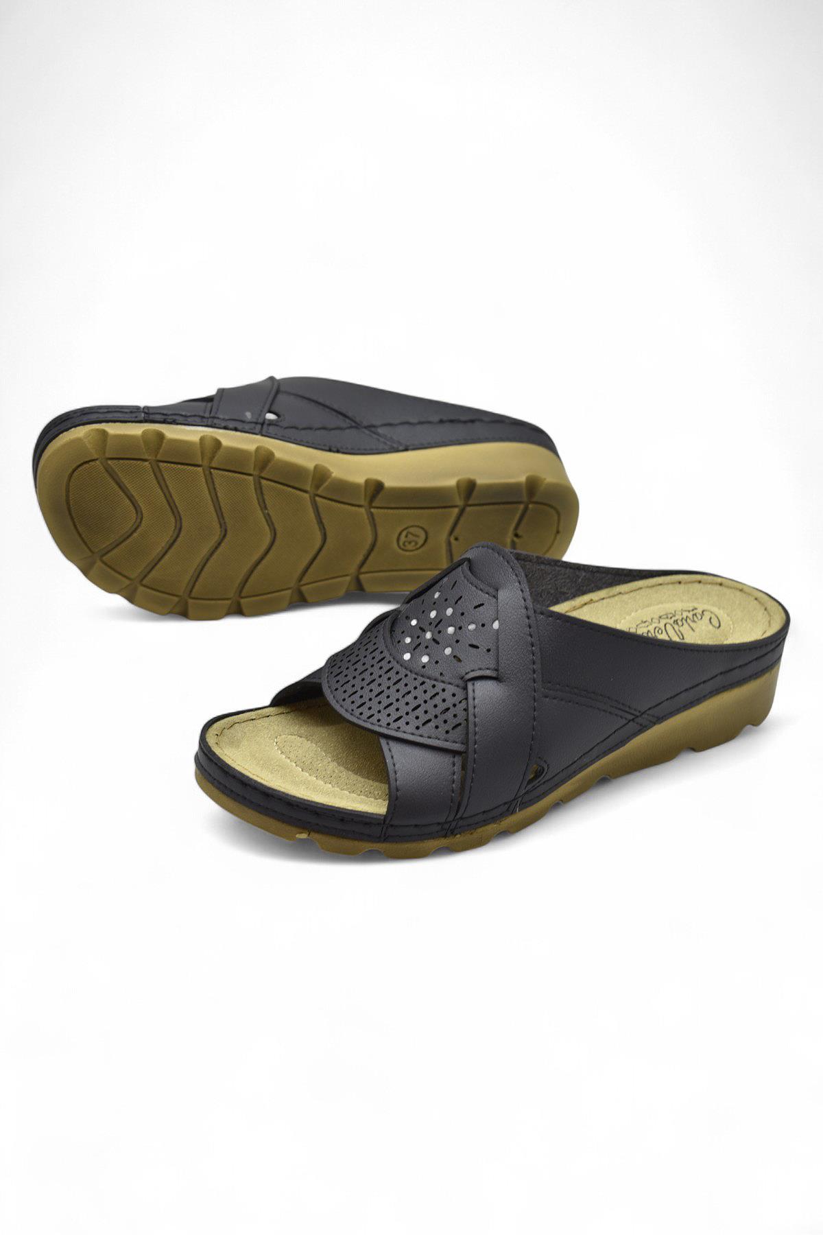 160149 CV TAM Ortopedik Taban Günlük Kadın Terlik Anatomik Taban - Görsel 4