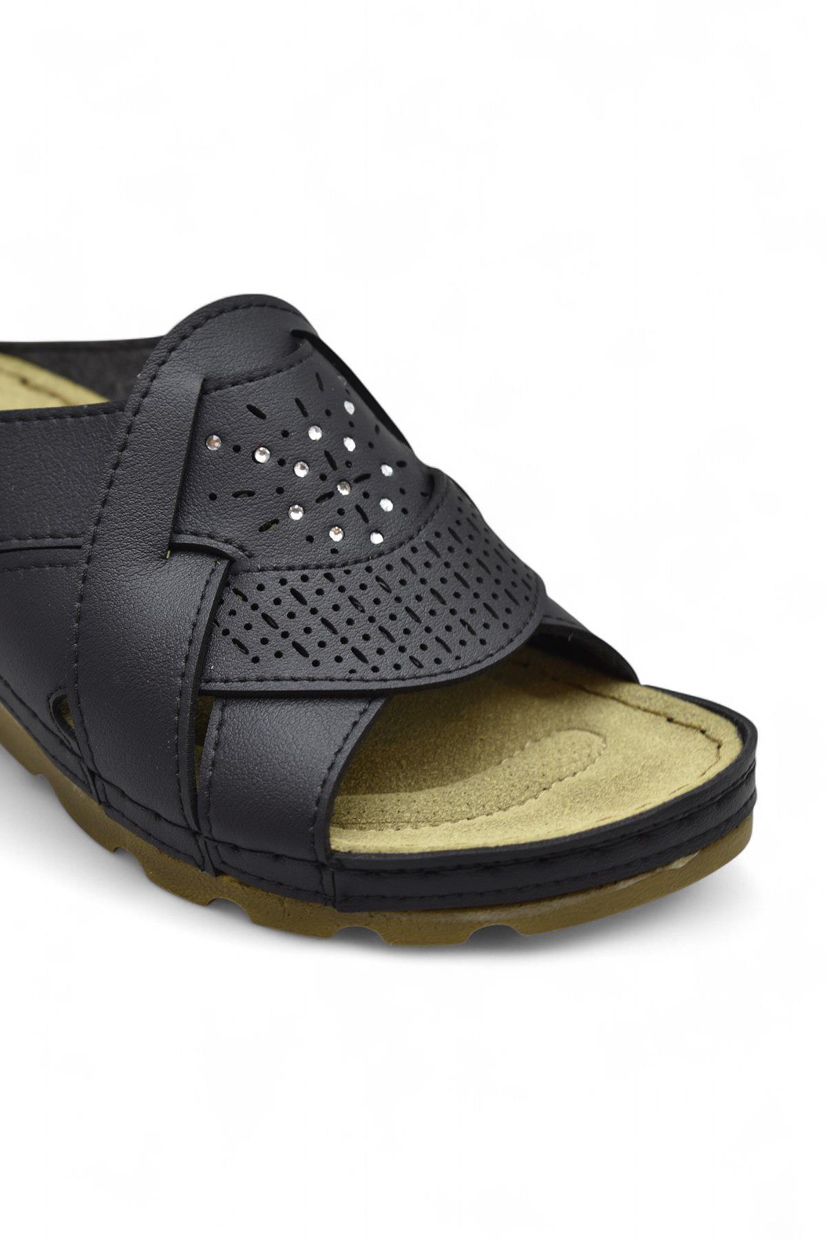 160149 CV TAM Ortopedik Taban Günlük Kadın Terlik Anatomik Taban - Görsel 6