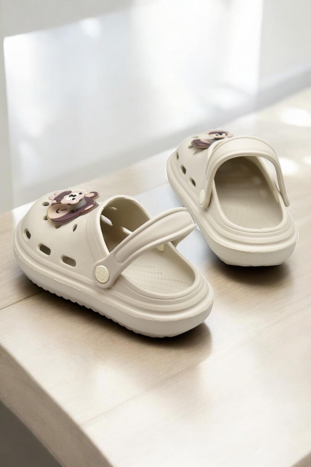 755 Rahat Taban Ayıcıklı Günlük Çocuk Terlik Sandalet - Görsel 4