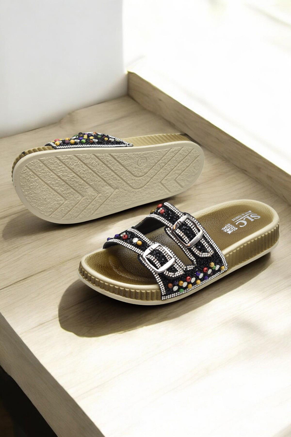 45560 Rahat Taban Taşlı Günlük Kadın Terlik - Görsel 4