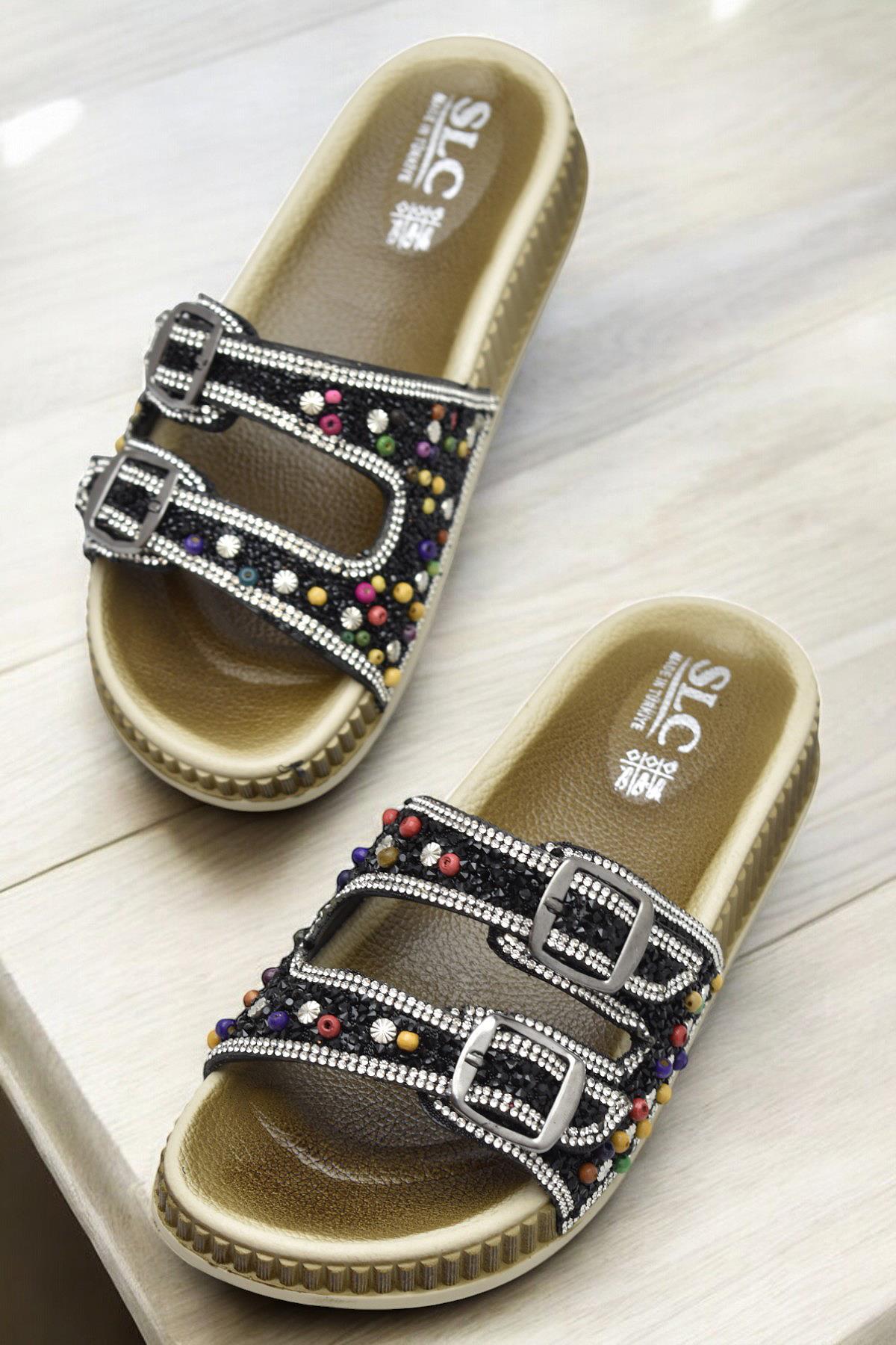 45560 Rahat Taban Taşlı Günlük Kadın Terlik - Görsel 5