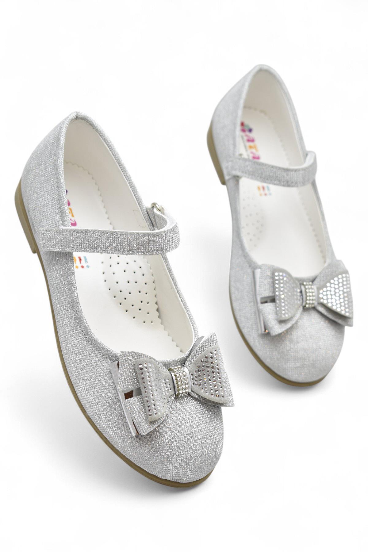 5952 Rahat Taban Tokalı Kız Çocuk Babet Ayakkabı Düğün Abiye Nişan Ayakkabısı - Görsel 2
