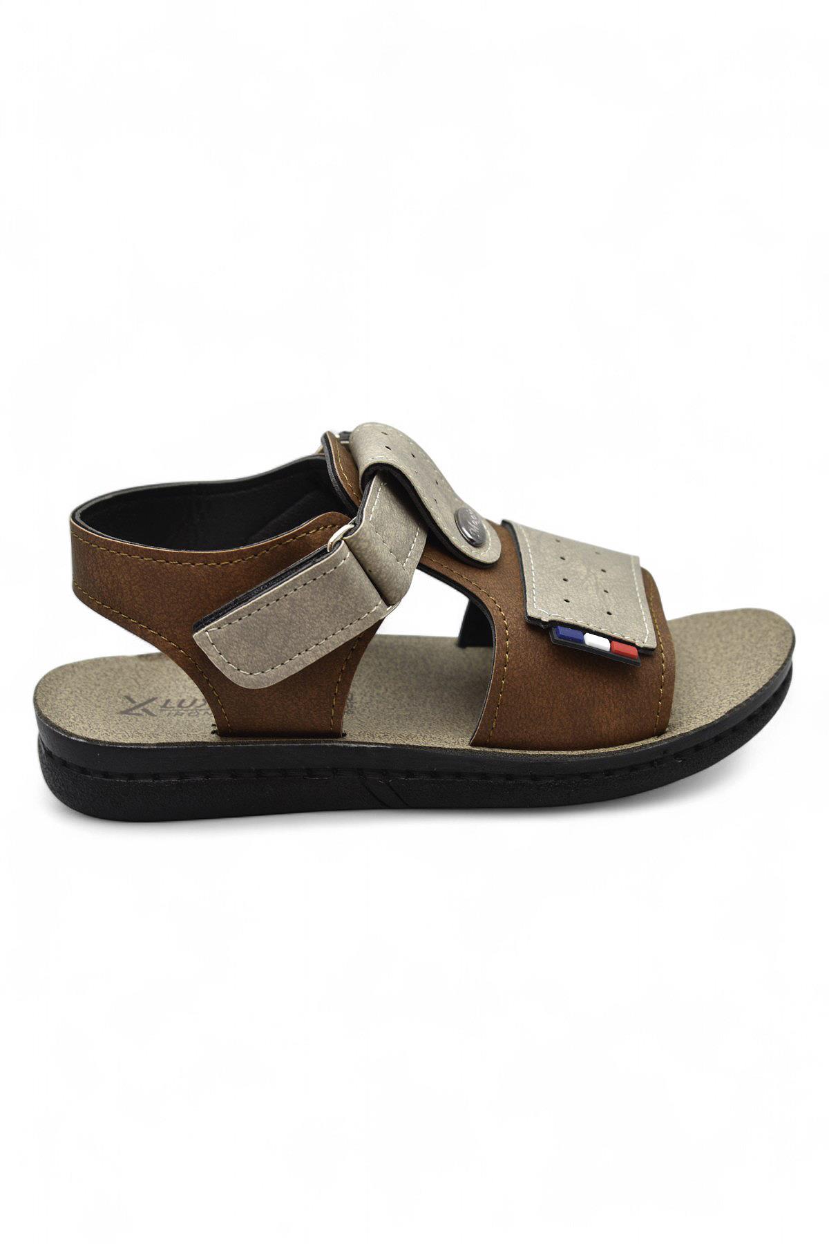 18802 Rahat Taban Erkek Çocuk Sandalet Terlik Çocuk Sandalet - Görsel 2