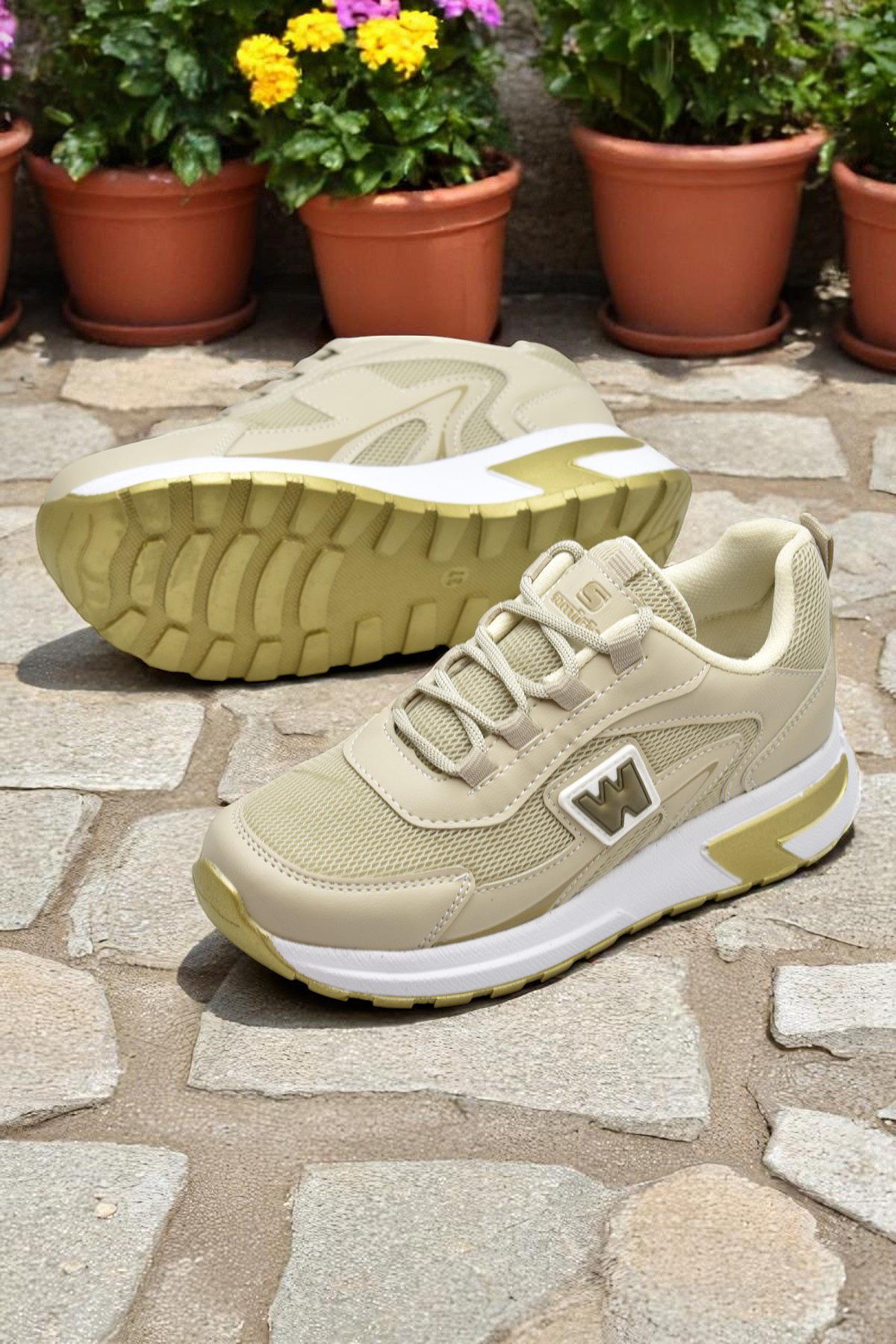 1130 Full Ortopedik Yüksek Taban Kadın Spor Ayakkabı Kadın Ayakkabı - Görsel 4