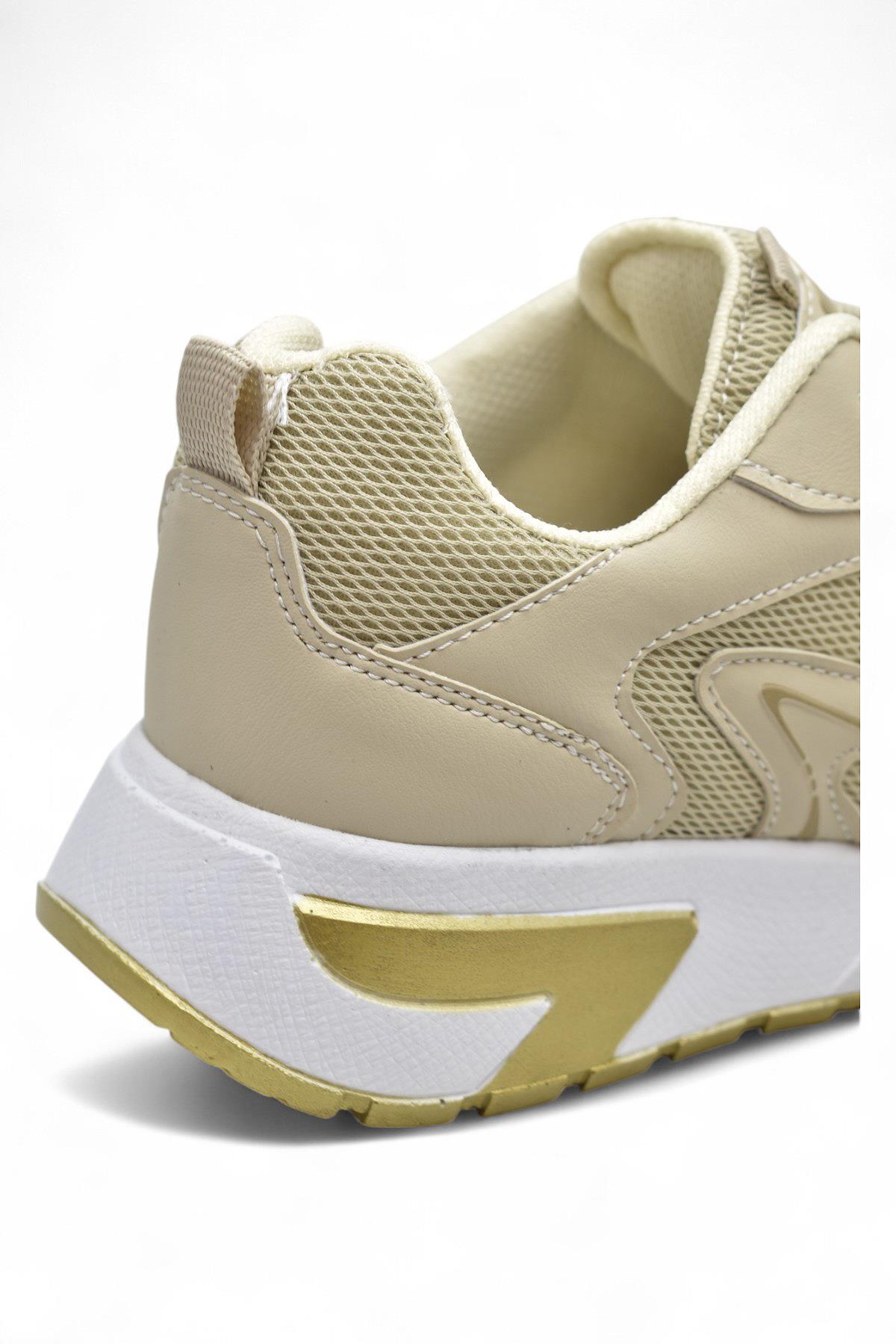 1130 Full Ortopedik Yüksek Taban Kadın Spor Ayakkabı Kadın Ayakkabı - Görsel 8