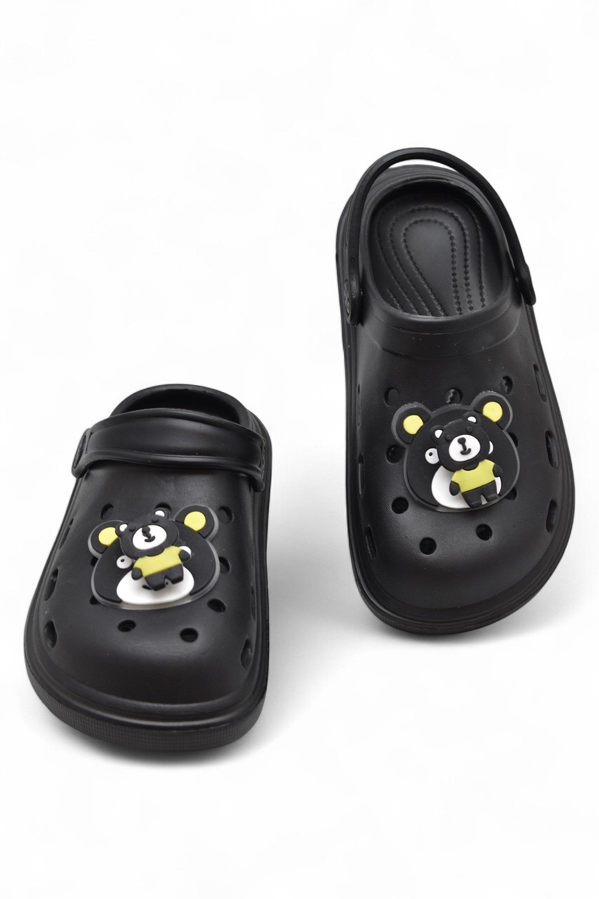 755 Rahat Taban Ayıcıklı Günlük Çocuk Terlik Sandalet - Görsel 2